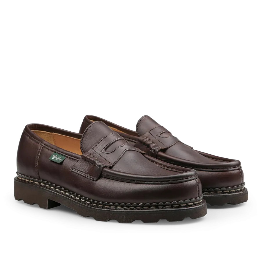 Brown Lis Cafe Leather Reims Loafers