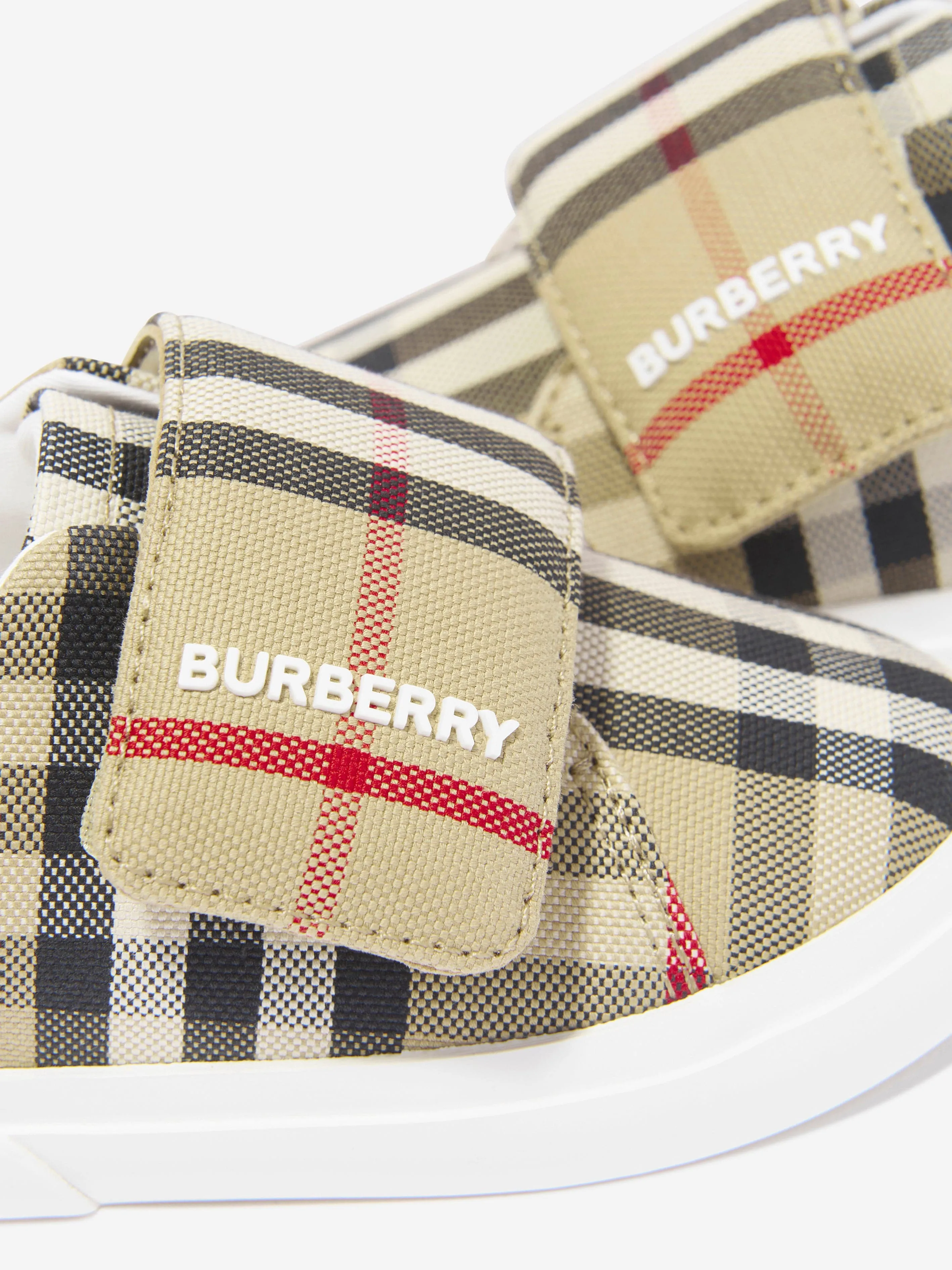 Burberry Baby James Trainers in Archive Beige Check