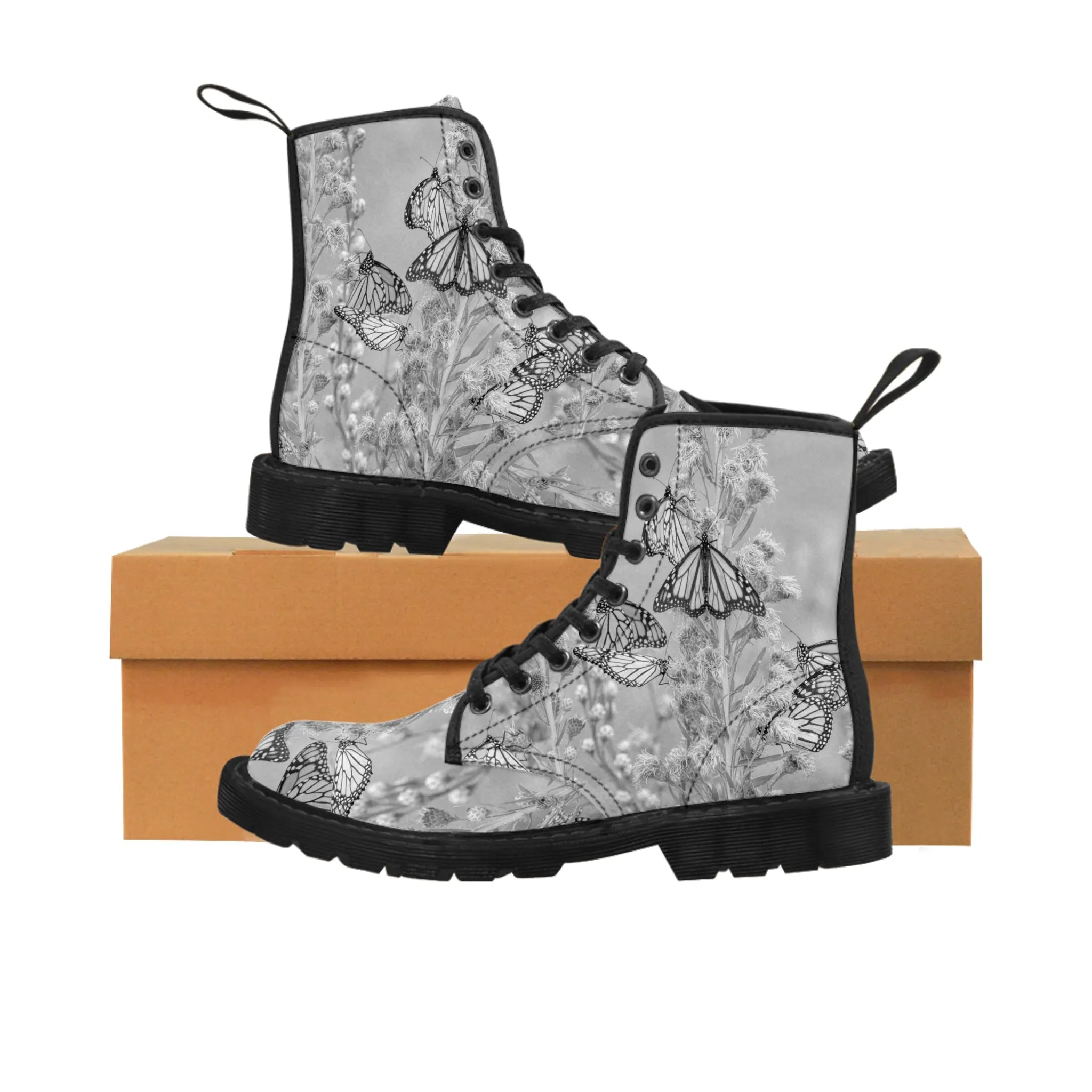 Butterfly Shades of Grey Art Boots