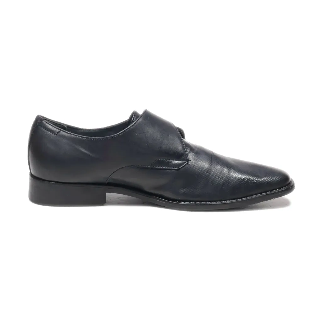 Calvin Klein Renaldo Monk Strap Shoes Leather Black Colour For Men