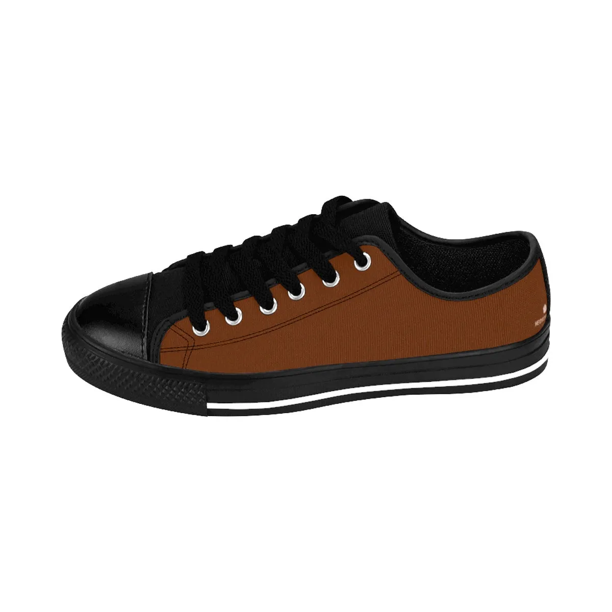 Caramel Brown Ladies Tennis Shoes, Solid Color  Low Top Women's Sneakers (US Size: 6-12)