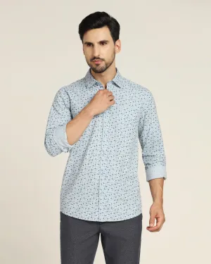 Casual Blue Printed Shirt - Jason