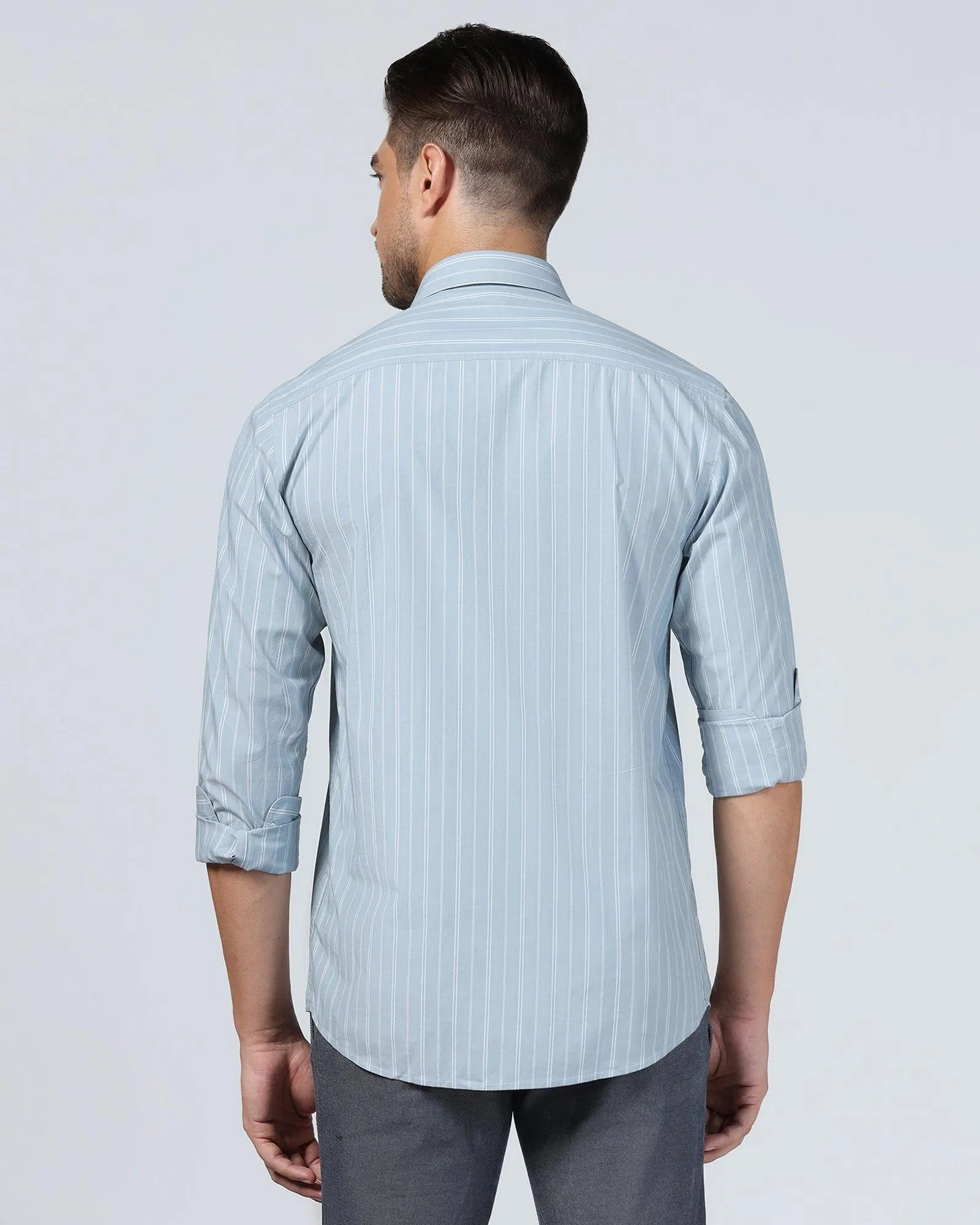 Casual Blue Stripe Shirt - Dollar