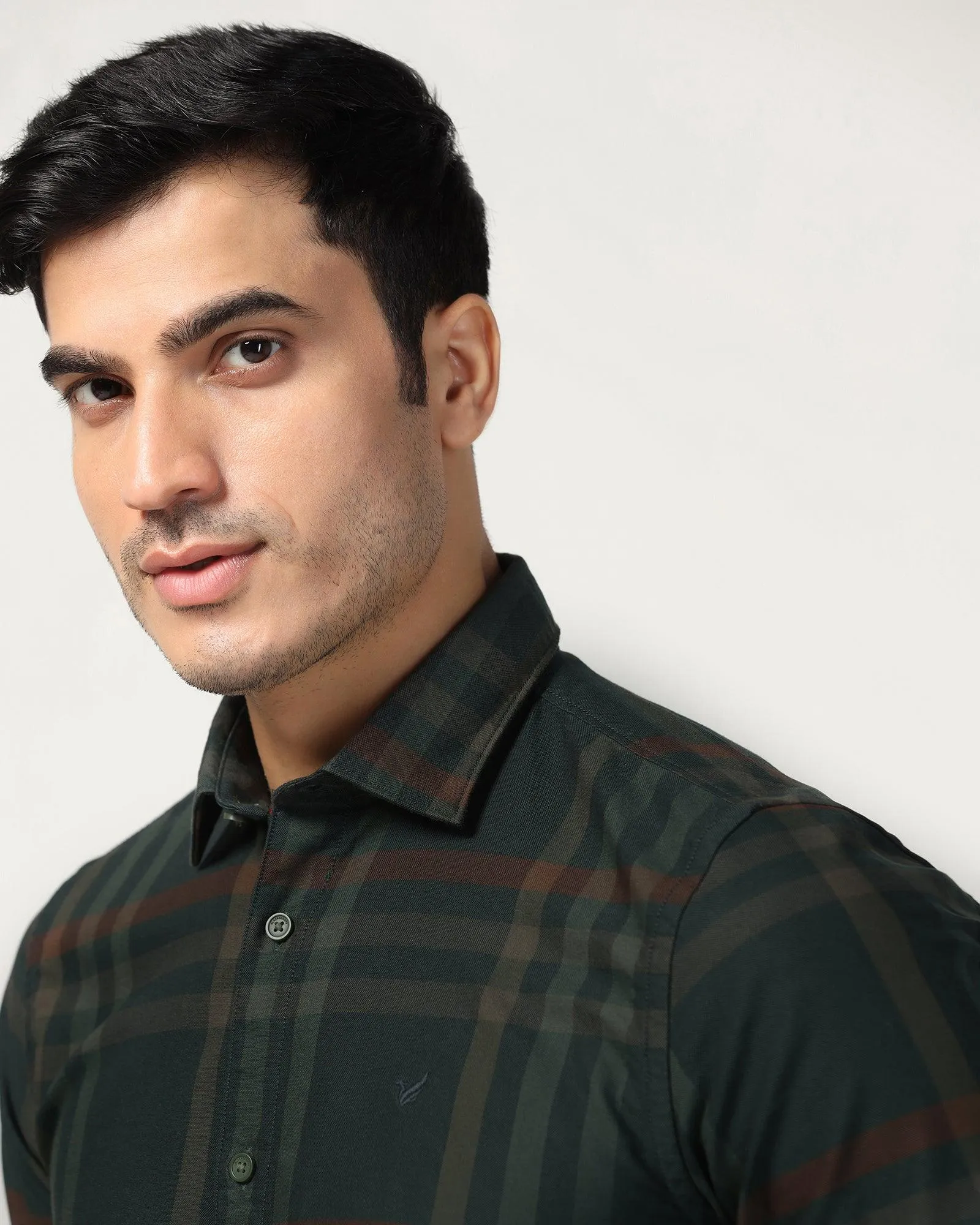 Casual Green Check Shirt - Kodik