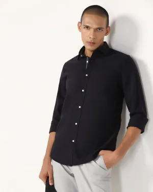 Casual Navy Solid Shirt - Solly