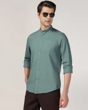 Casual Olive Textured Shirt - Jolt