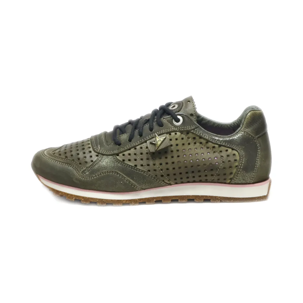 Cetti Low-Top Sneakers Leather Green Colour For Women