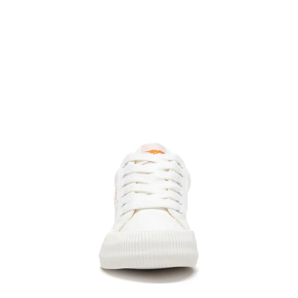 Cheery White Canvas Trainers