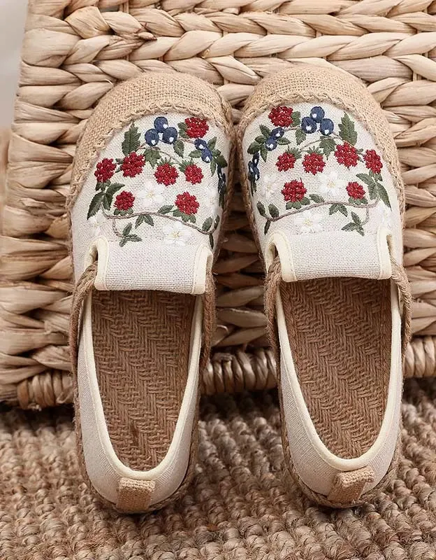 Chinese Style Embroidery Linen Shoes