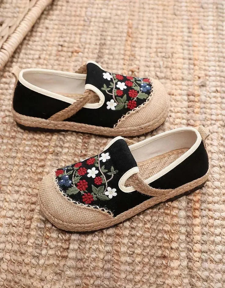 Chinese Style Embroidery Linen Shoes