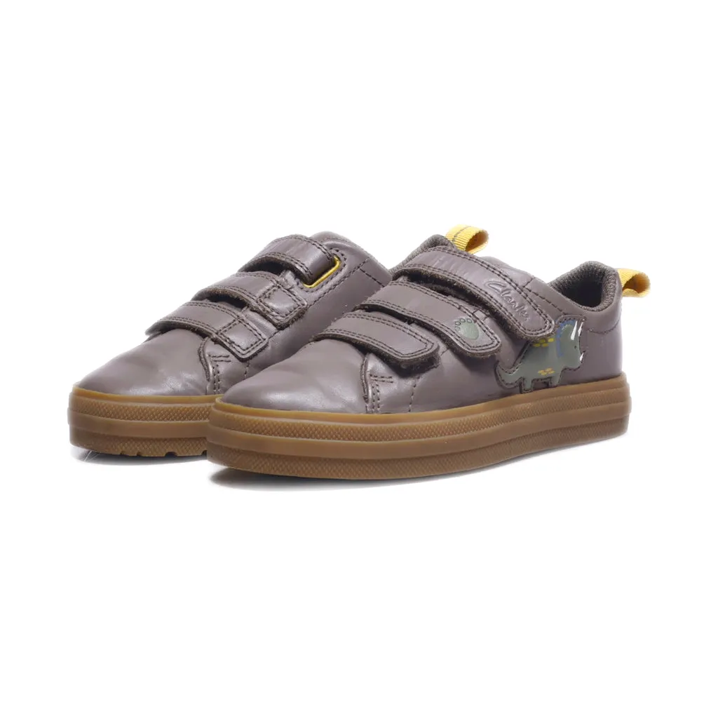 Clarks Sneakers Leather Brown Colour For Kids