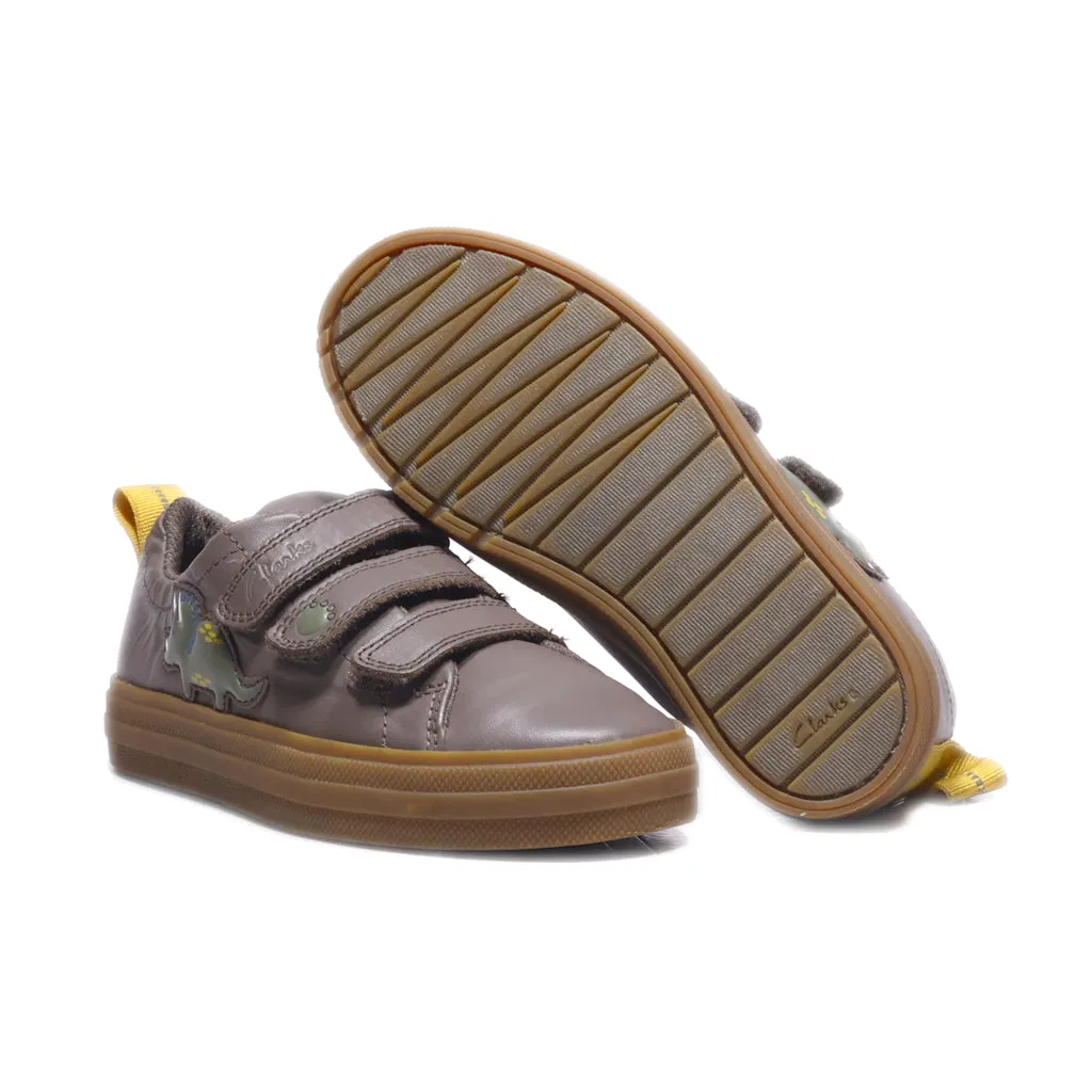 Clarks Sneakers Leather Brown Colour For Kids