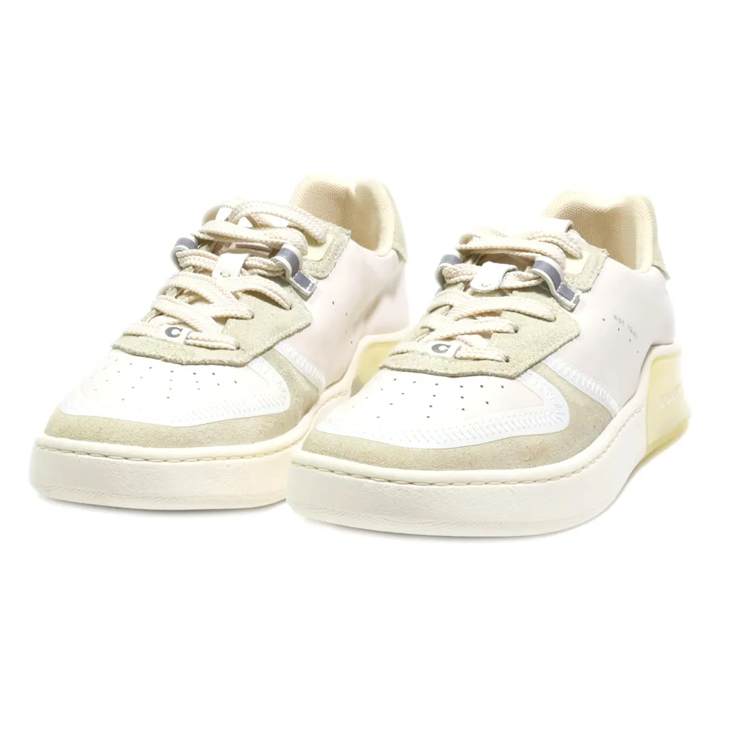 Coach Low-Top Sneakers Leather Beige Colour For Women