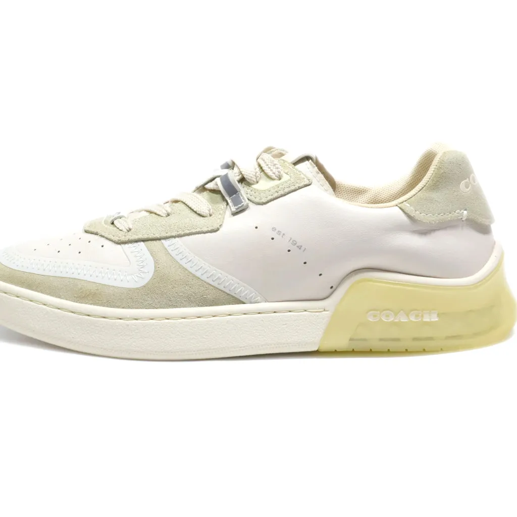 Coach Low-Top Sneakers Leather Beige Colour For Women