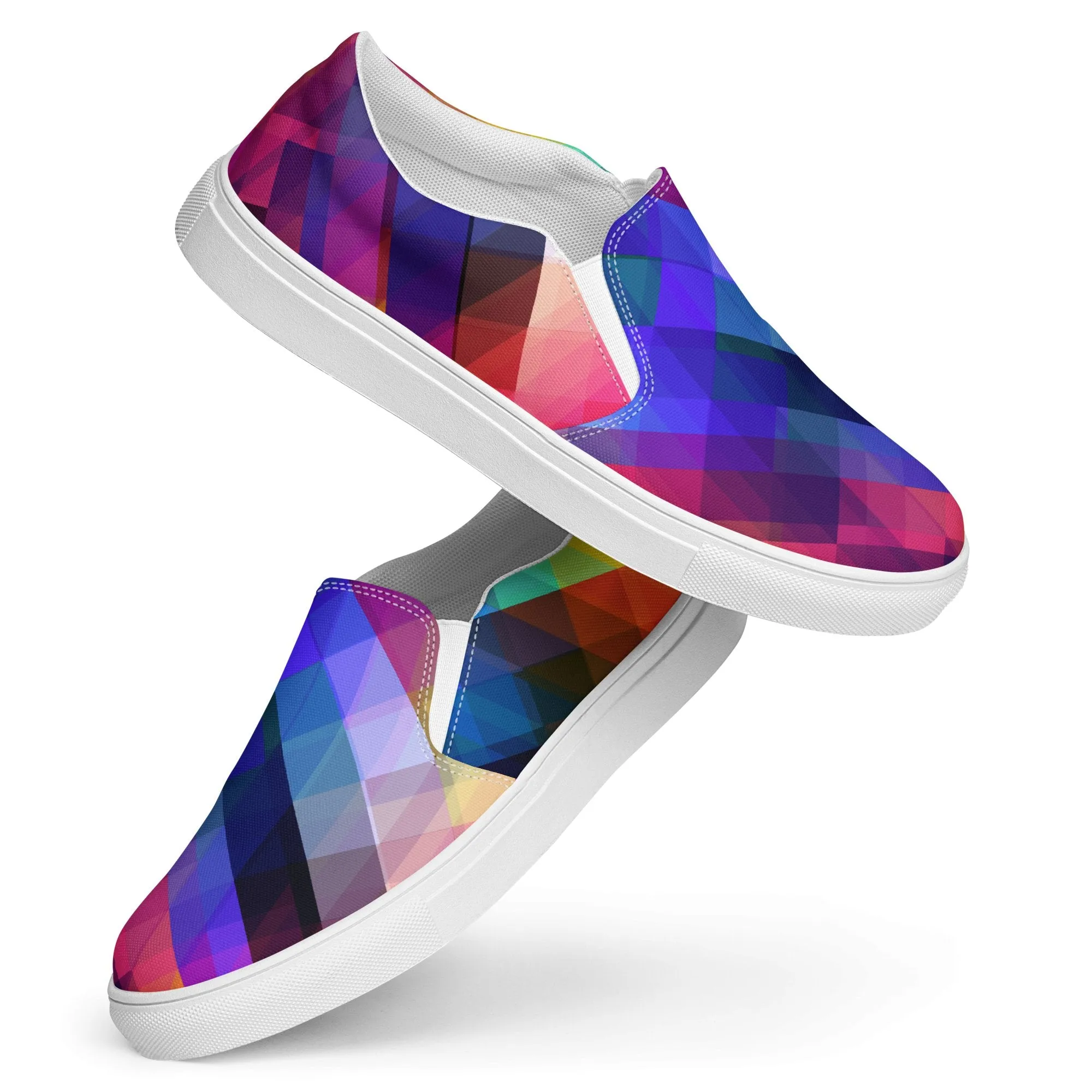 Color Glitch Men's Slip Ons