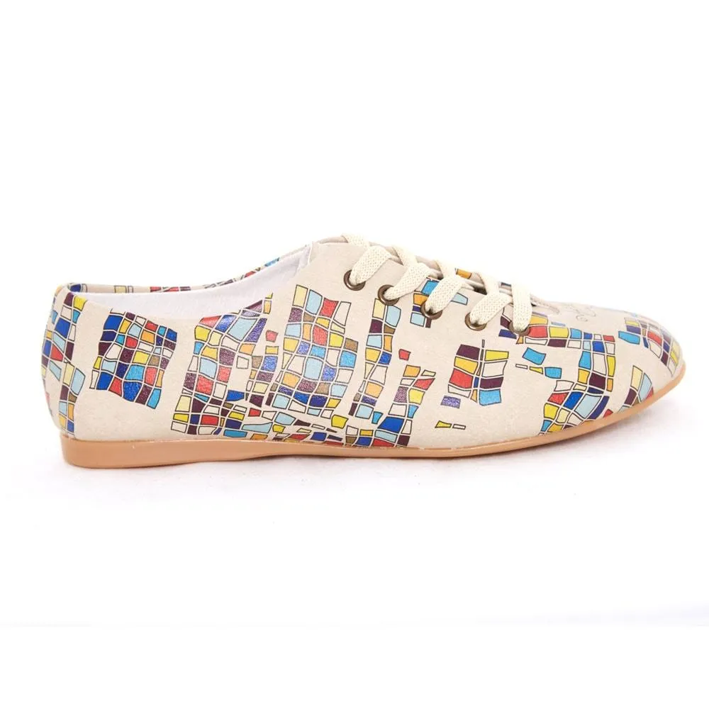 Colored Squares Ballerinas Shoes SLV078