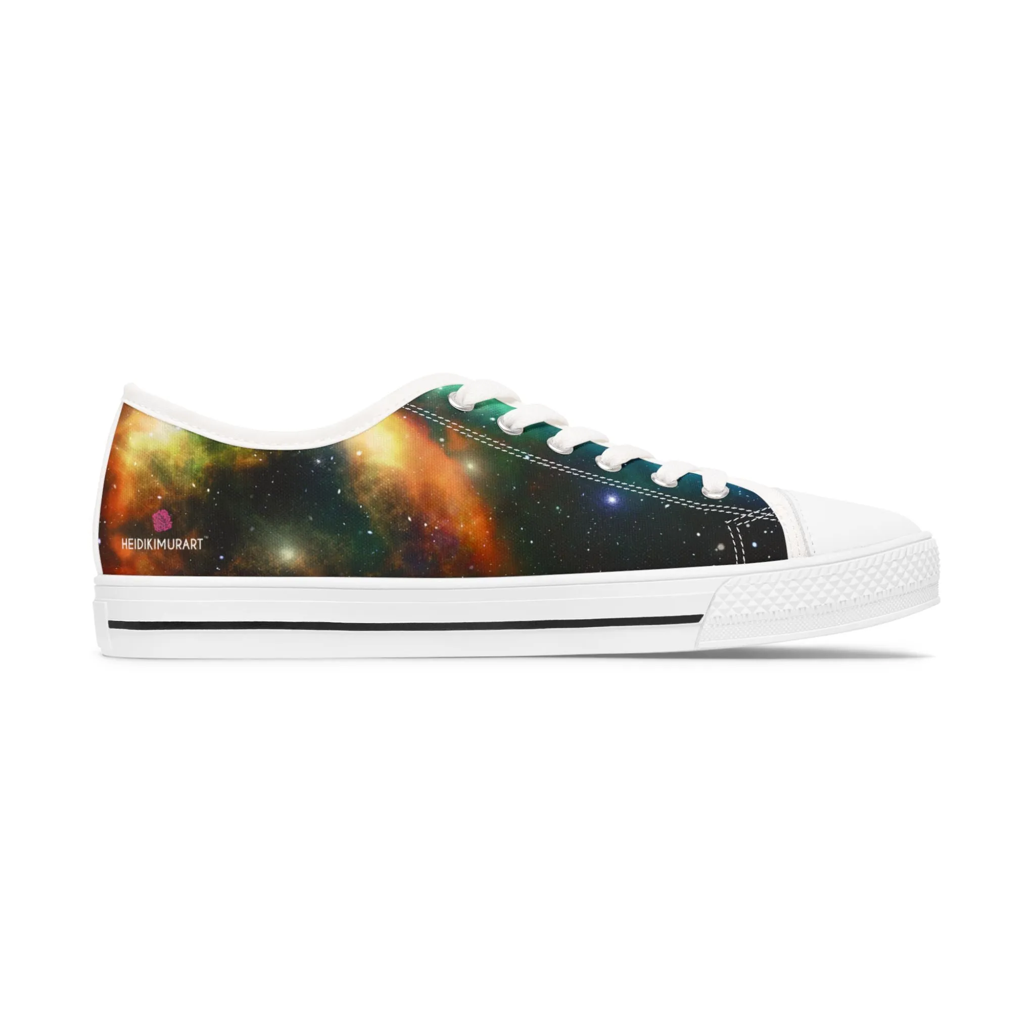 Colorful Galaxy Best Women's Sneakers, Best Women's Low Top Canvas Sneakers (US Size: 5.5-12)