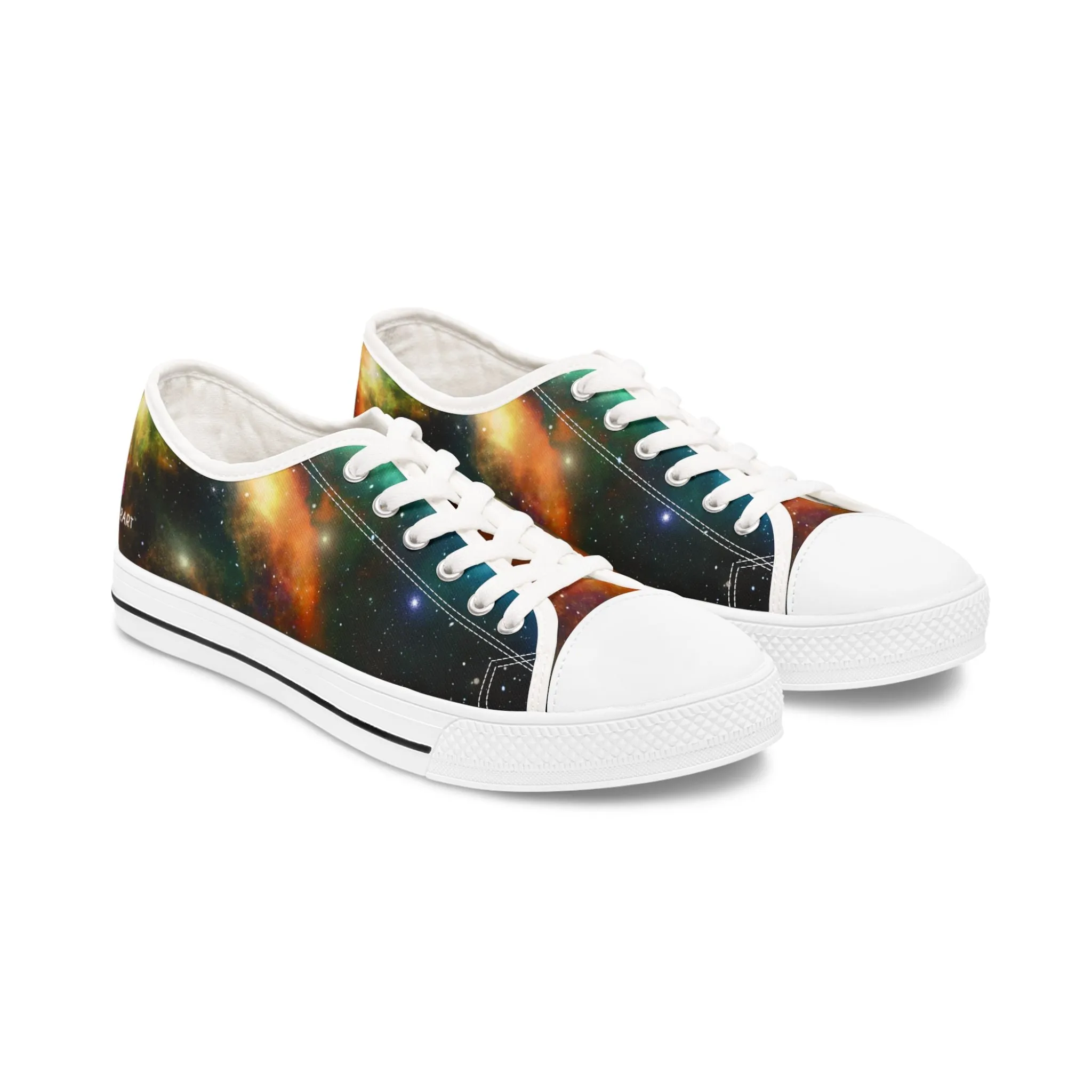 Colorful Galaxy Best Women's Sneakers, Best Women's Low Top Canvas Sneakers (US Size: 5.5-12)