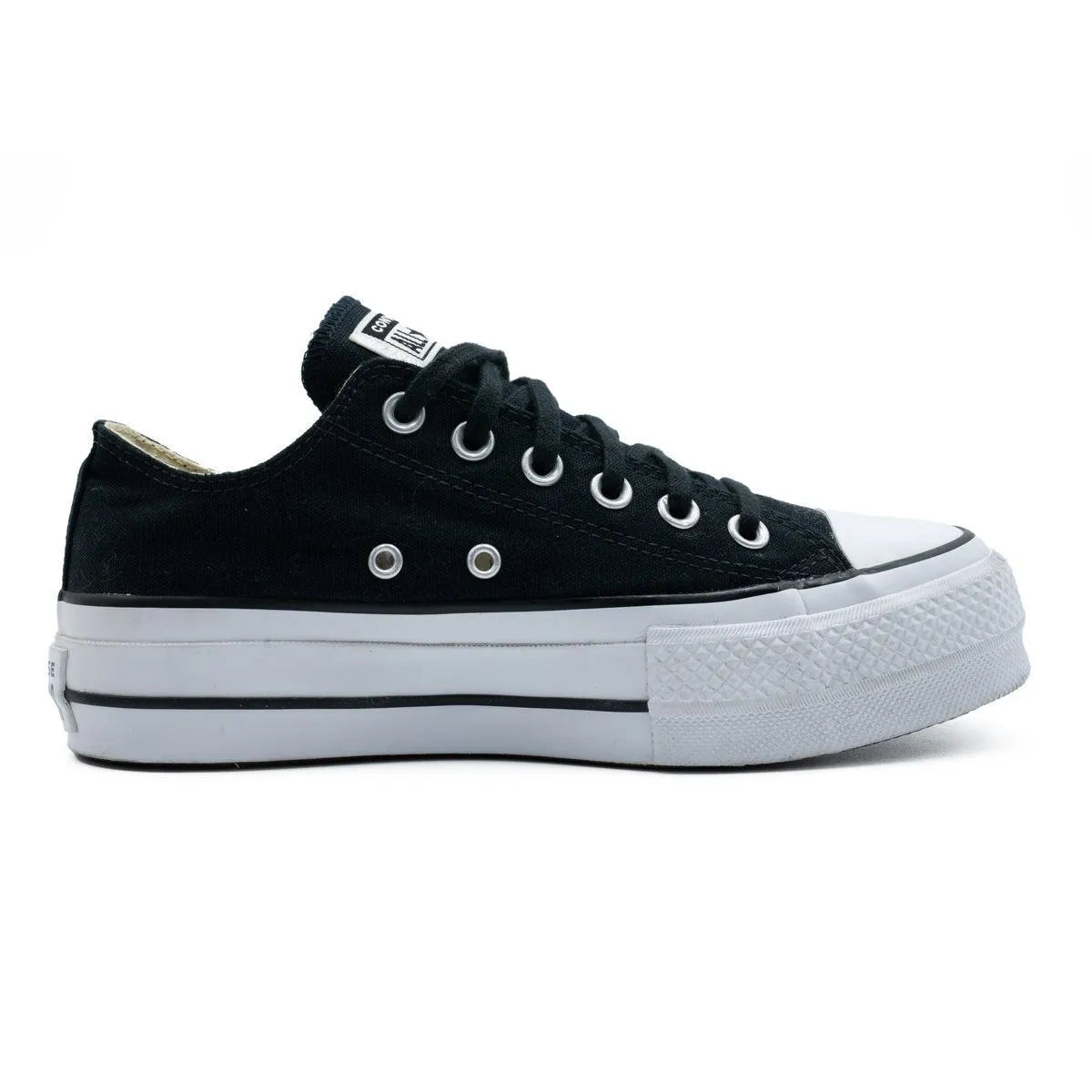 Converse Ctas Lift Ox Low-Top Sneakers Canvas Black Colour For Men