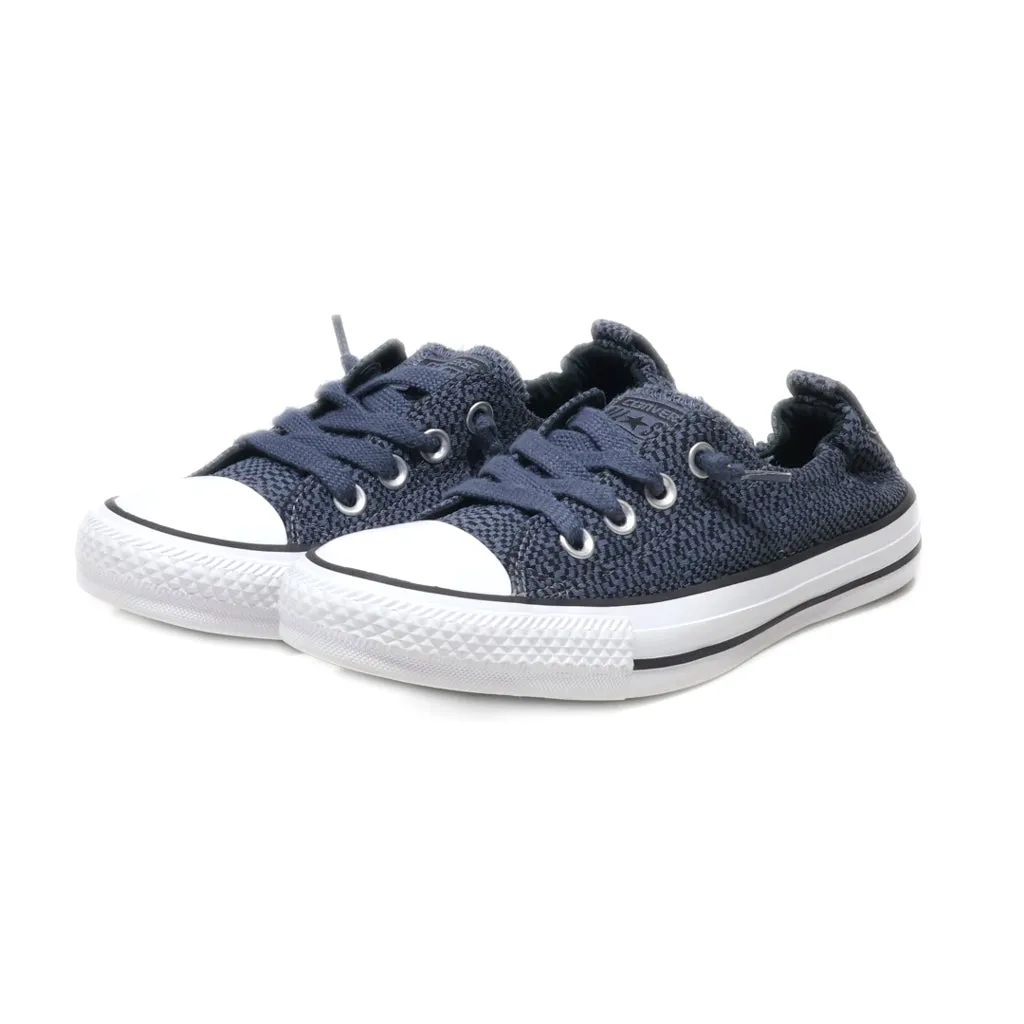 Converse Ctas Shoreline Sharkskin Low-Top Sneakers Canvas Blue Colour For Women