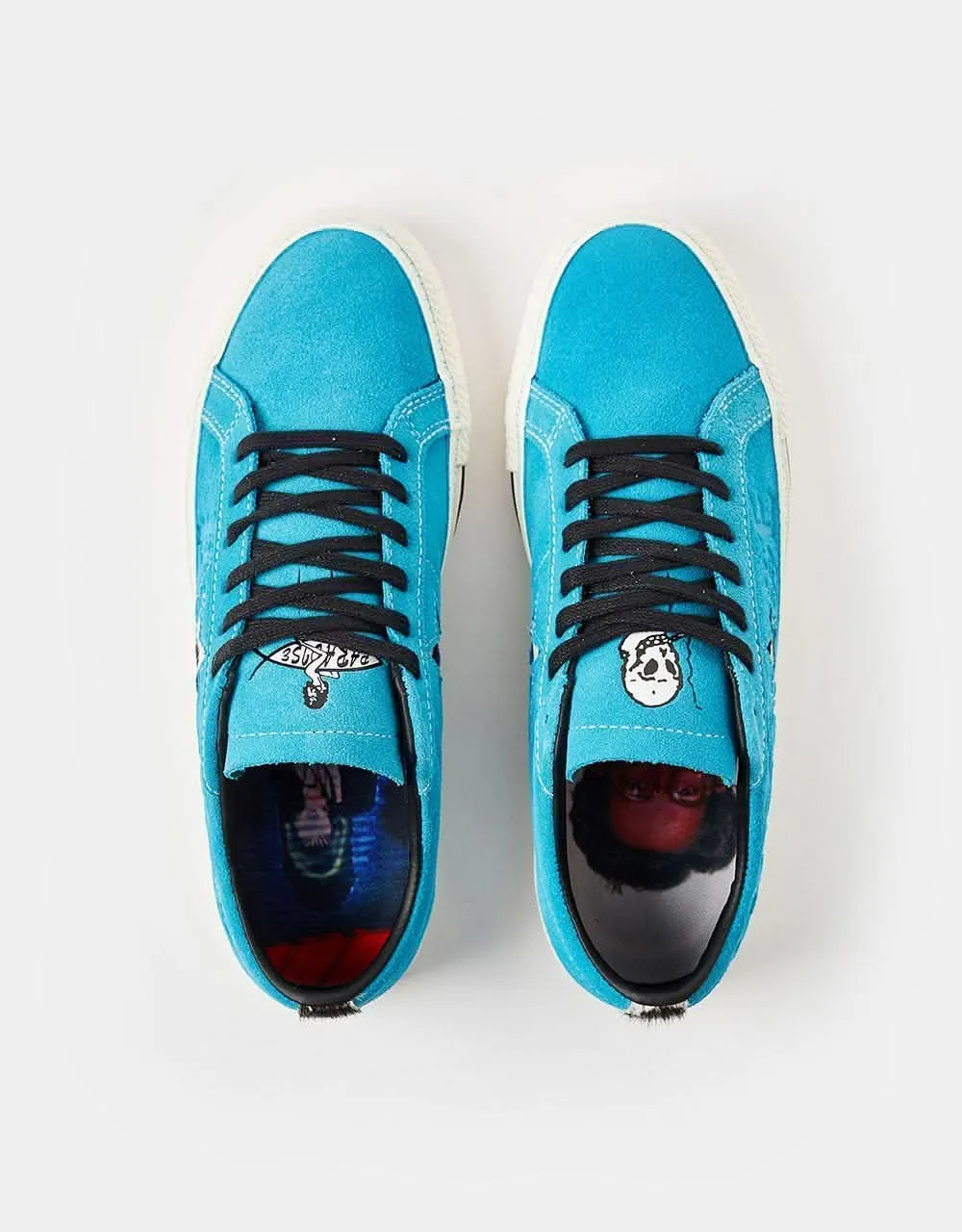 Converse x Paradise One Star Pro Sean Pablo Skate Shoes - Rapid Teal/Black/Egret