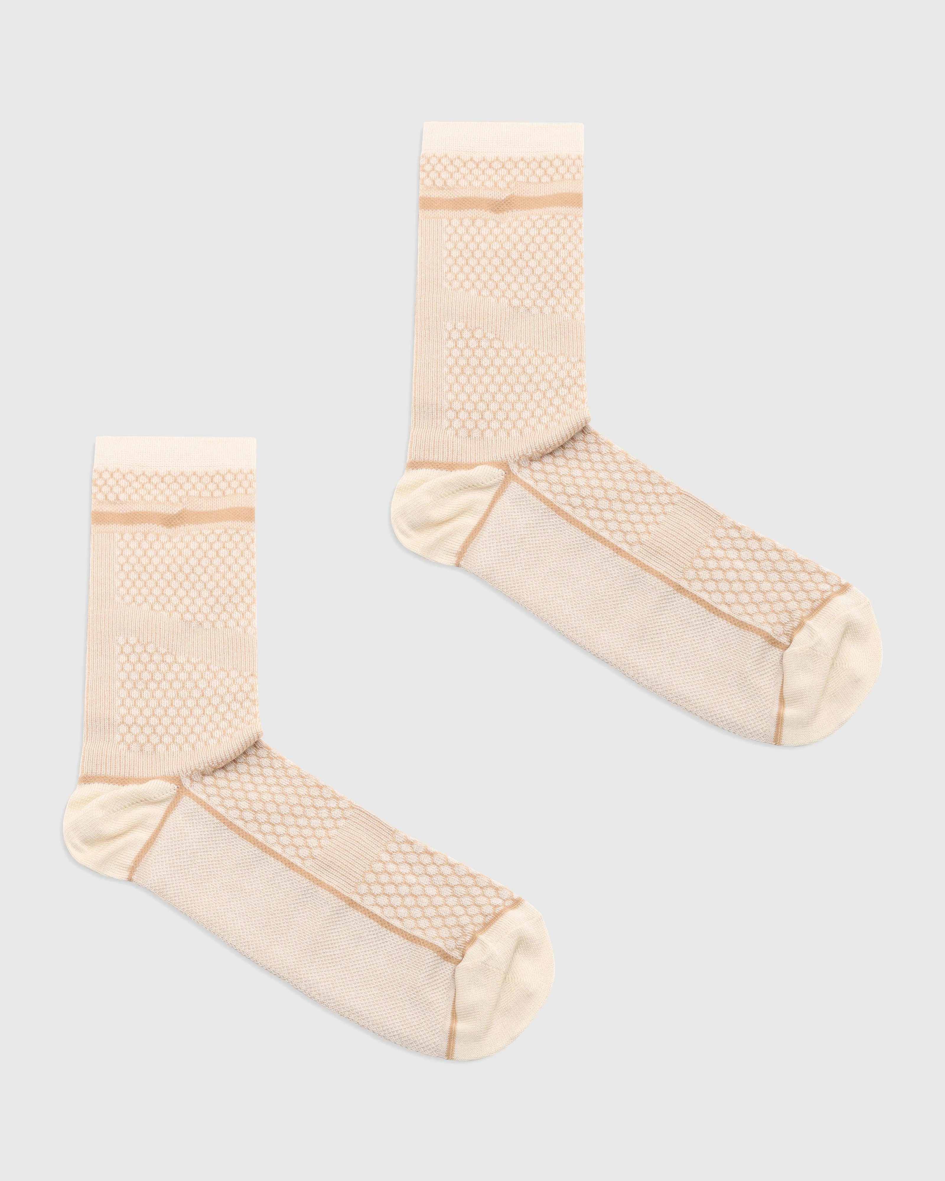 Cotton Beige Printed Socks - Redcliff