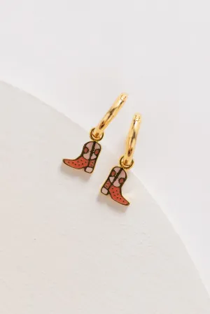 Cove Cowboy Boots Huggies Earrings