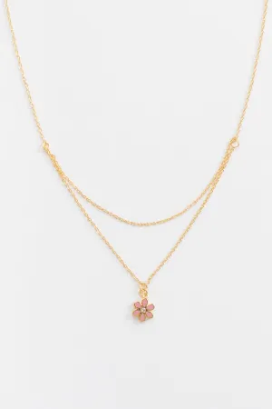 Cove Daisy Double Chain Necklace