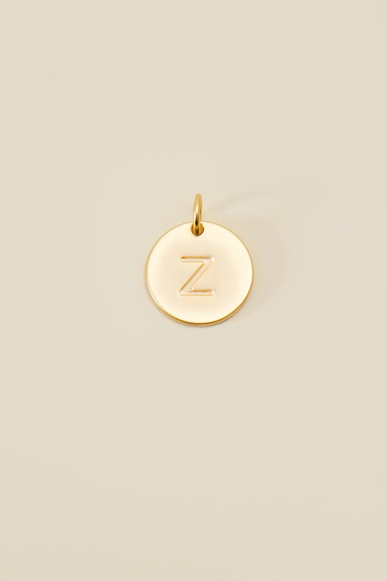 Cove Large Letter Disk Pendant