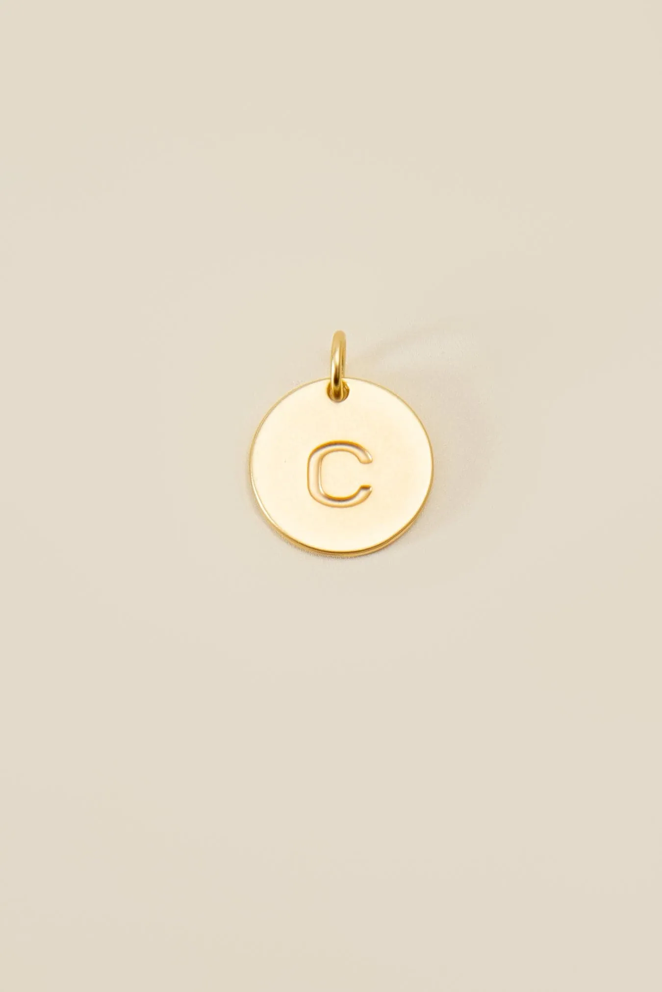 Cove Large Letter Disk Pendant