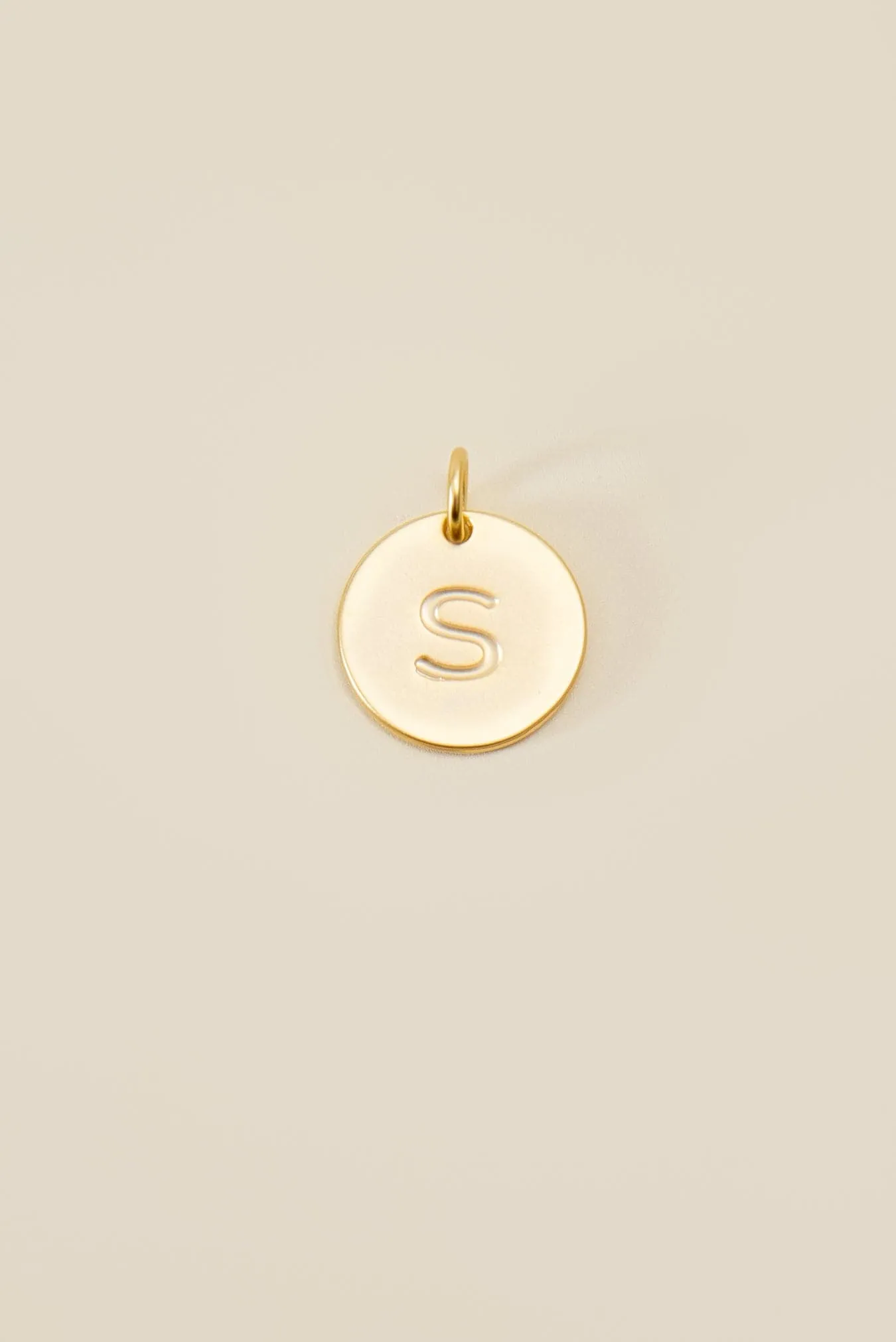 Cove Large Letter Disk Pendant