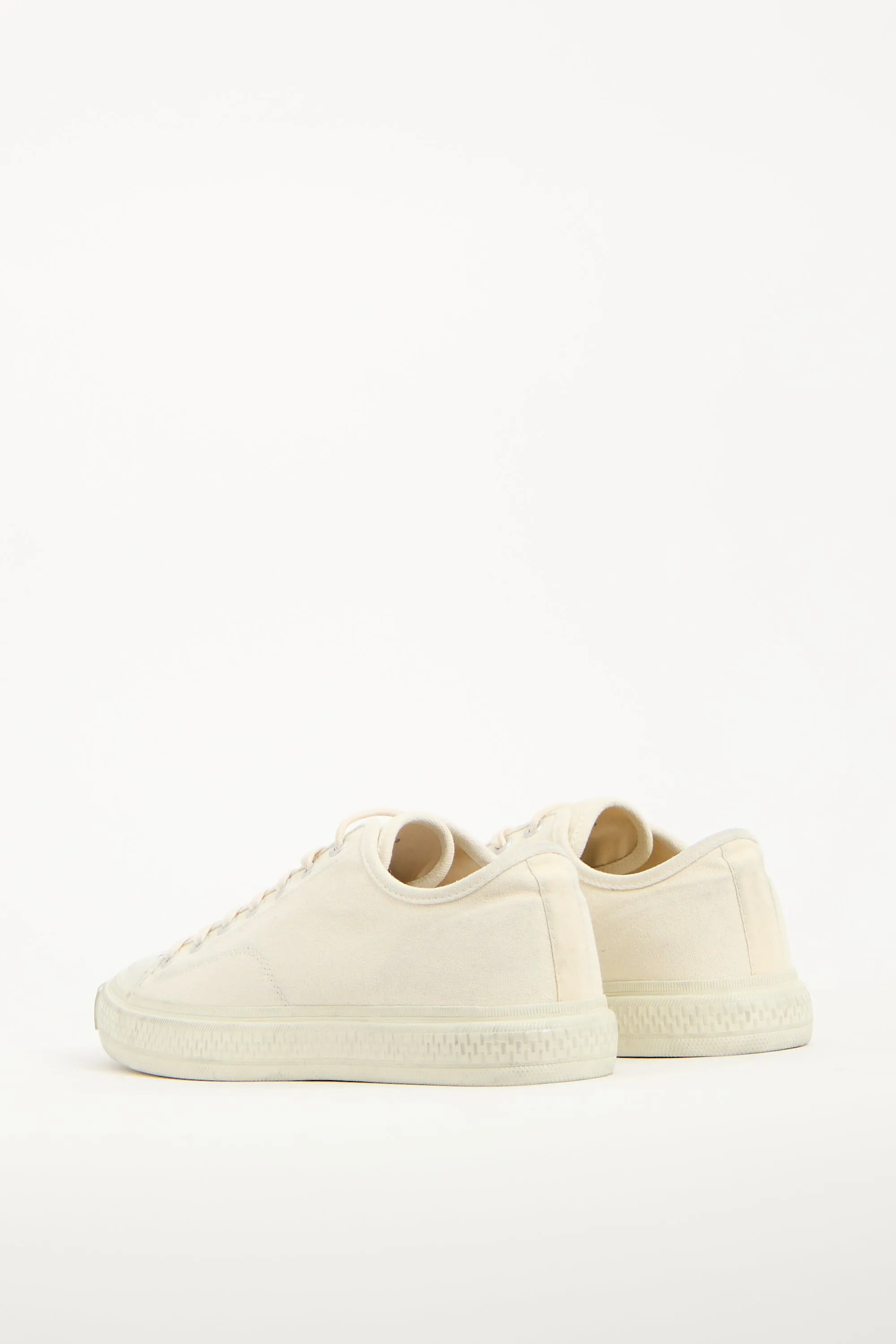 Cream Canvas Low Top Sneaker