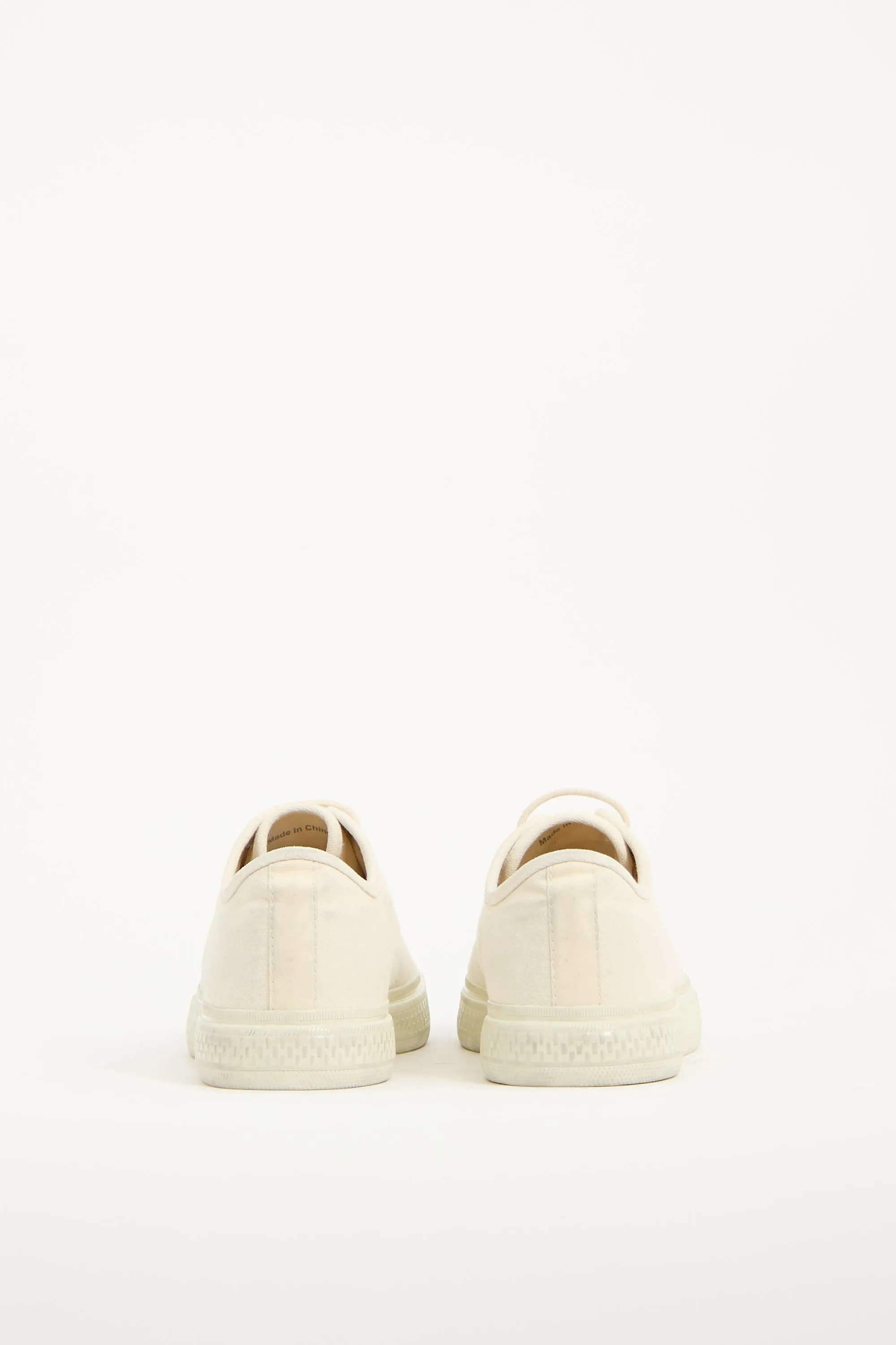 Cream Canvas Low Top Sneaker