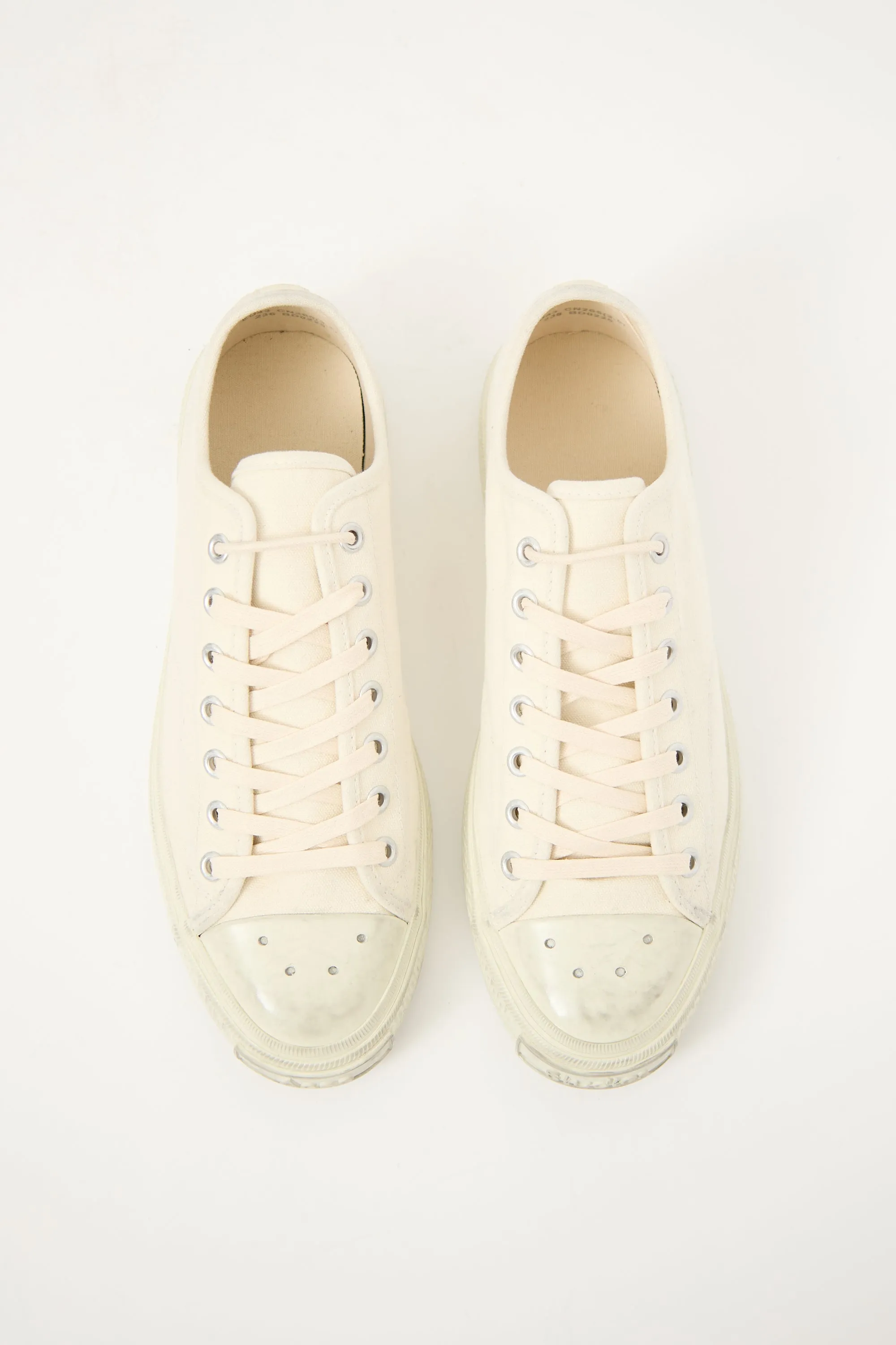 Cream Canvas Low Top Sneaker