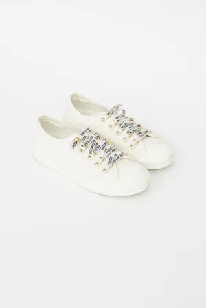 Cream Walk'N'Dior Canvas Sneaker