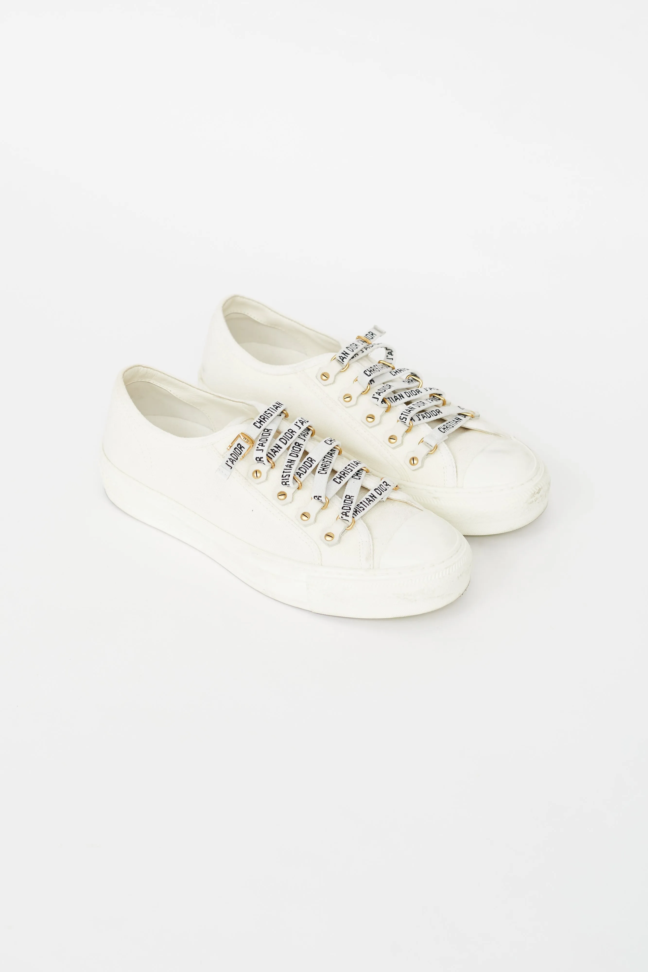 Cream Walk'N'Dior Canvas Sneaker