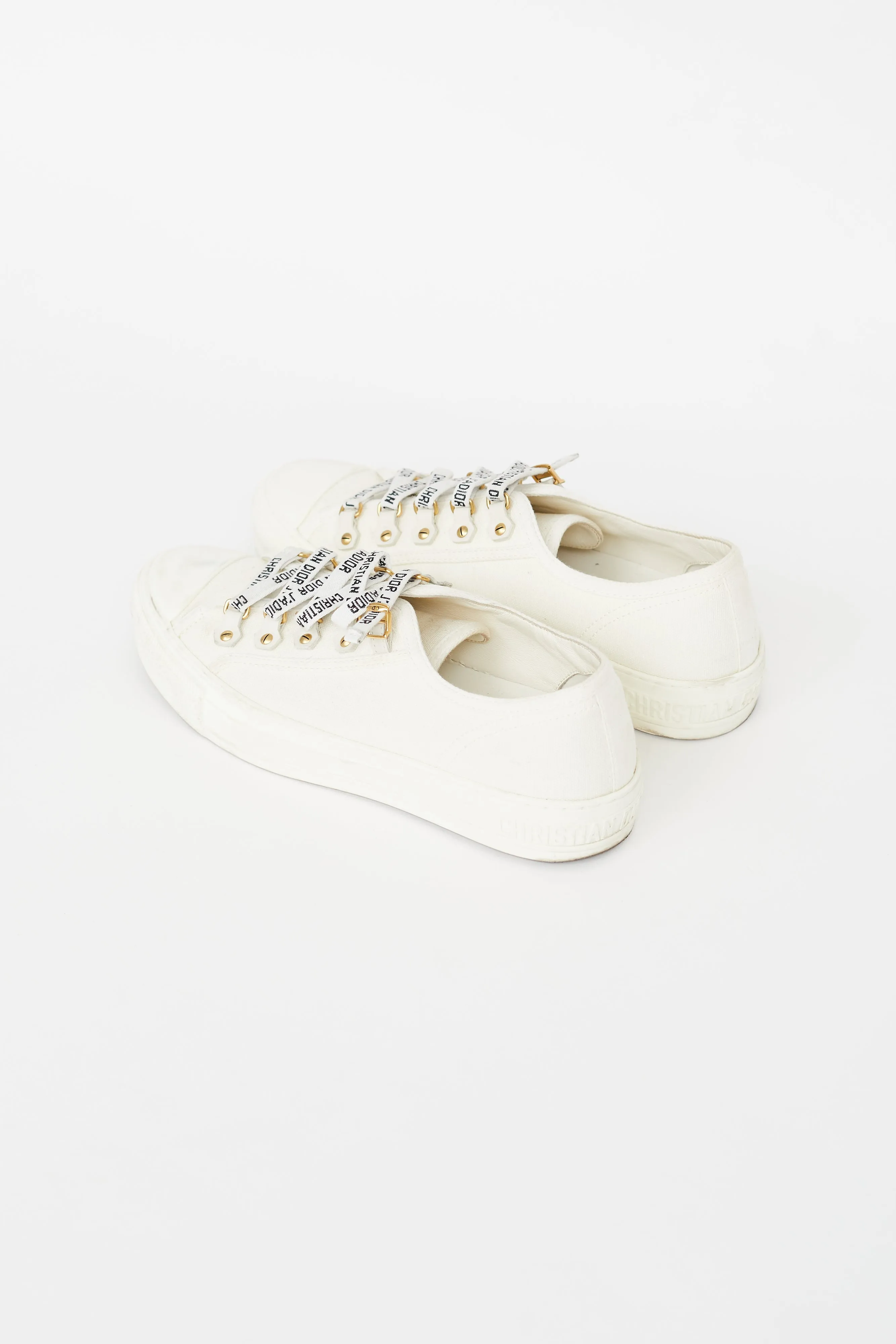 Cream Walk'N'Dior Canvas Sneaker