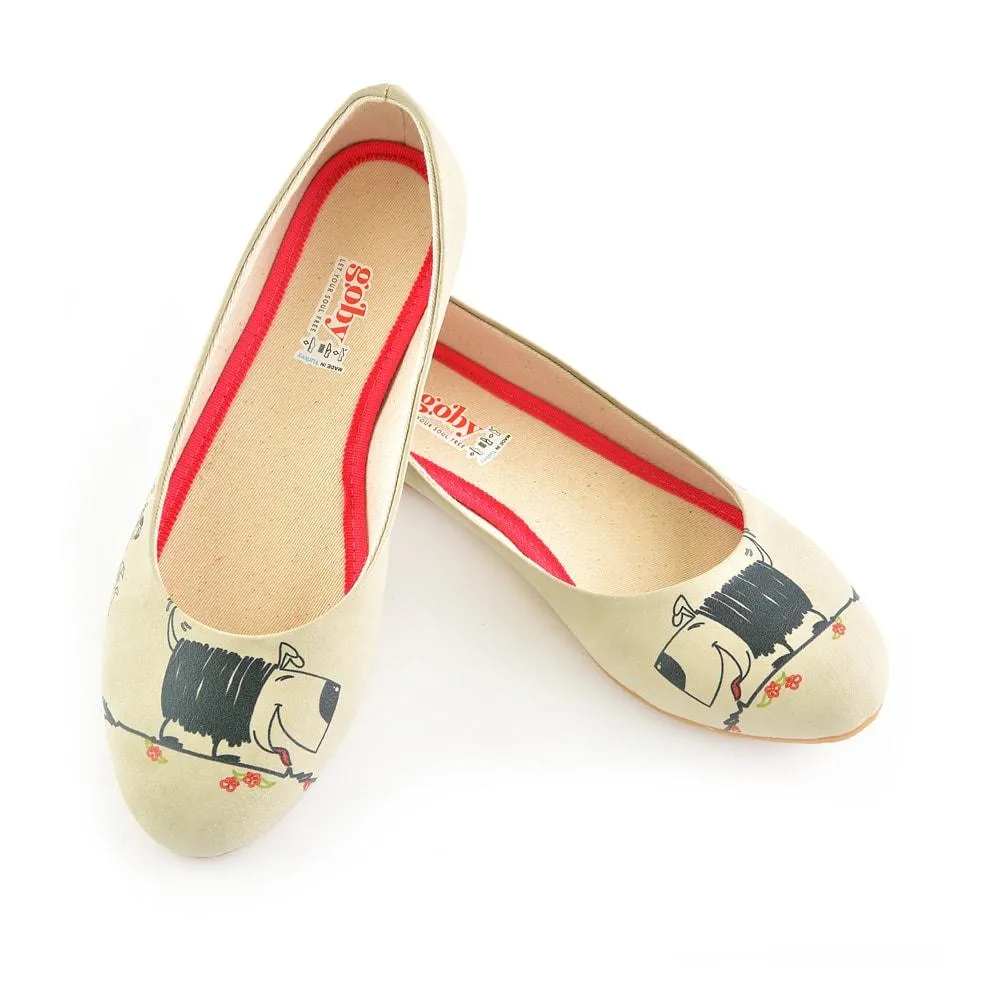 Cute Dog Ballerinas Shoes 1066