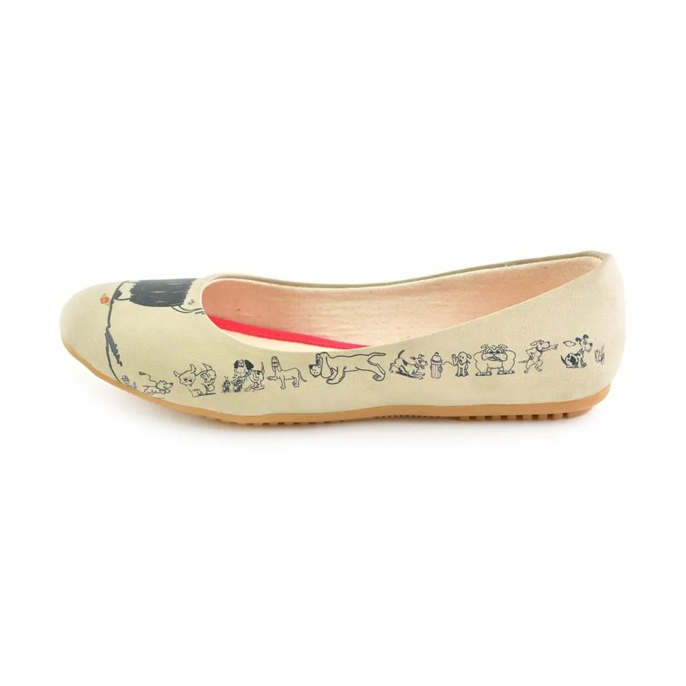 Cute Dog Ballerinas Shoes 1066