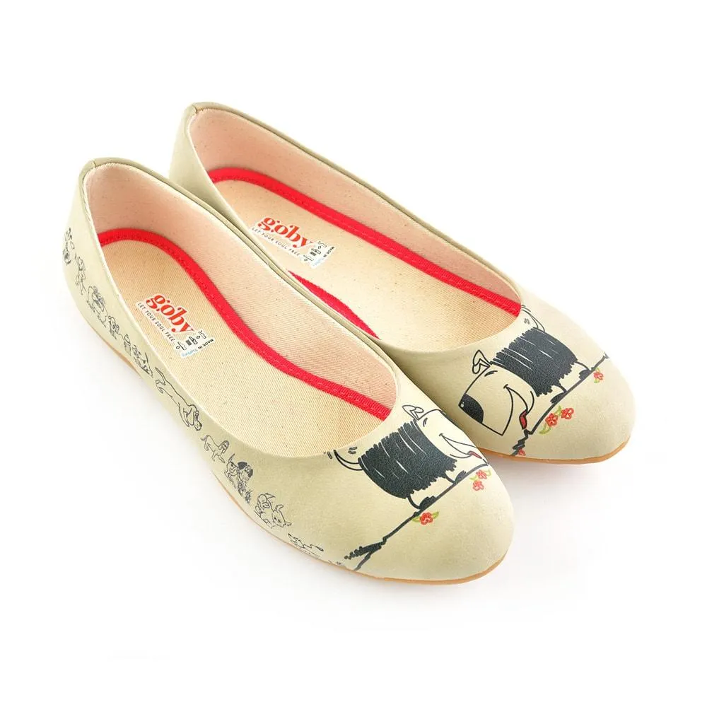 Cute Dog Ballerinas Shoes 1066