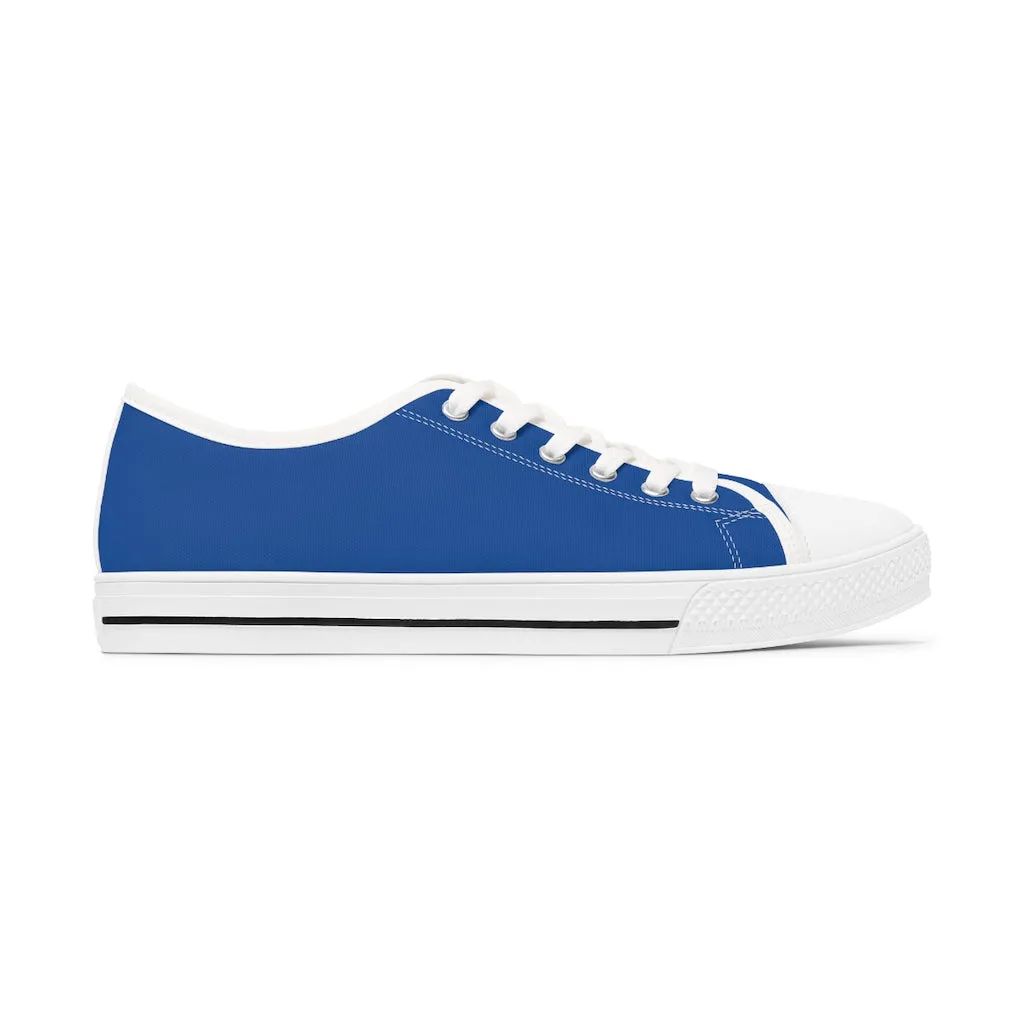 Dark Blue Best Ladies' Sneakers, Solid Color Women's Low Top Sneakers (US Size: 5.5-12)