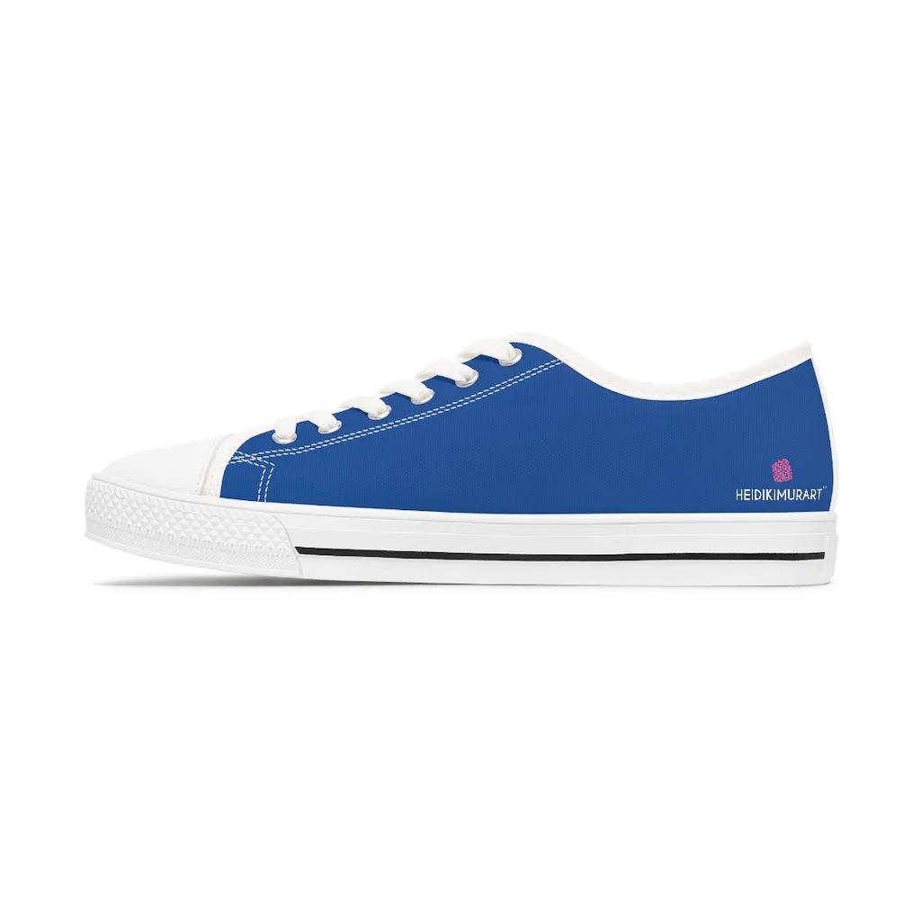 Dark Blue Best Ladies' Sneakers, Solid Color Women's Low Top Sneakers (US Size: 5.5-12)