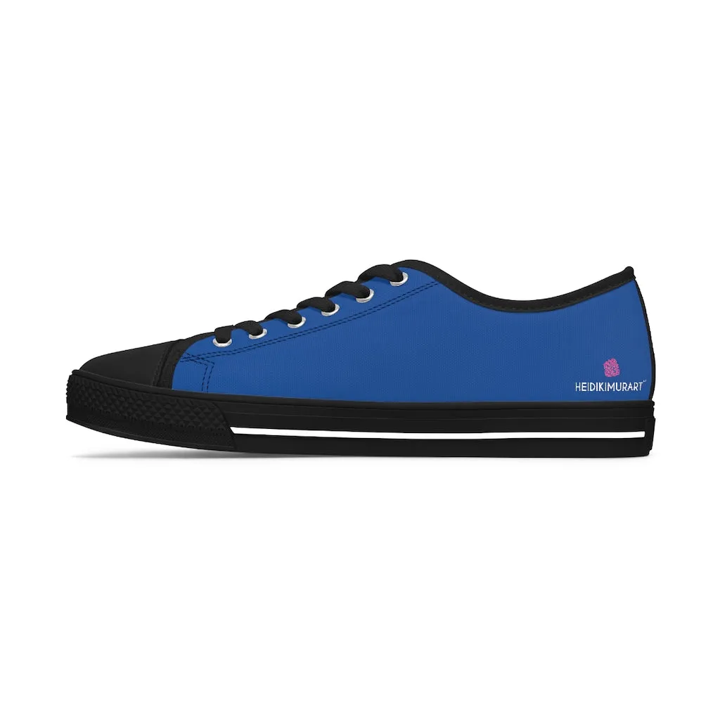 Dark Blue Best Ladies' Sneakers, Solid Color Women's Low Top Sneakers (US Size: 5.5-12)