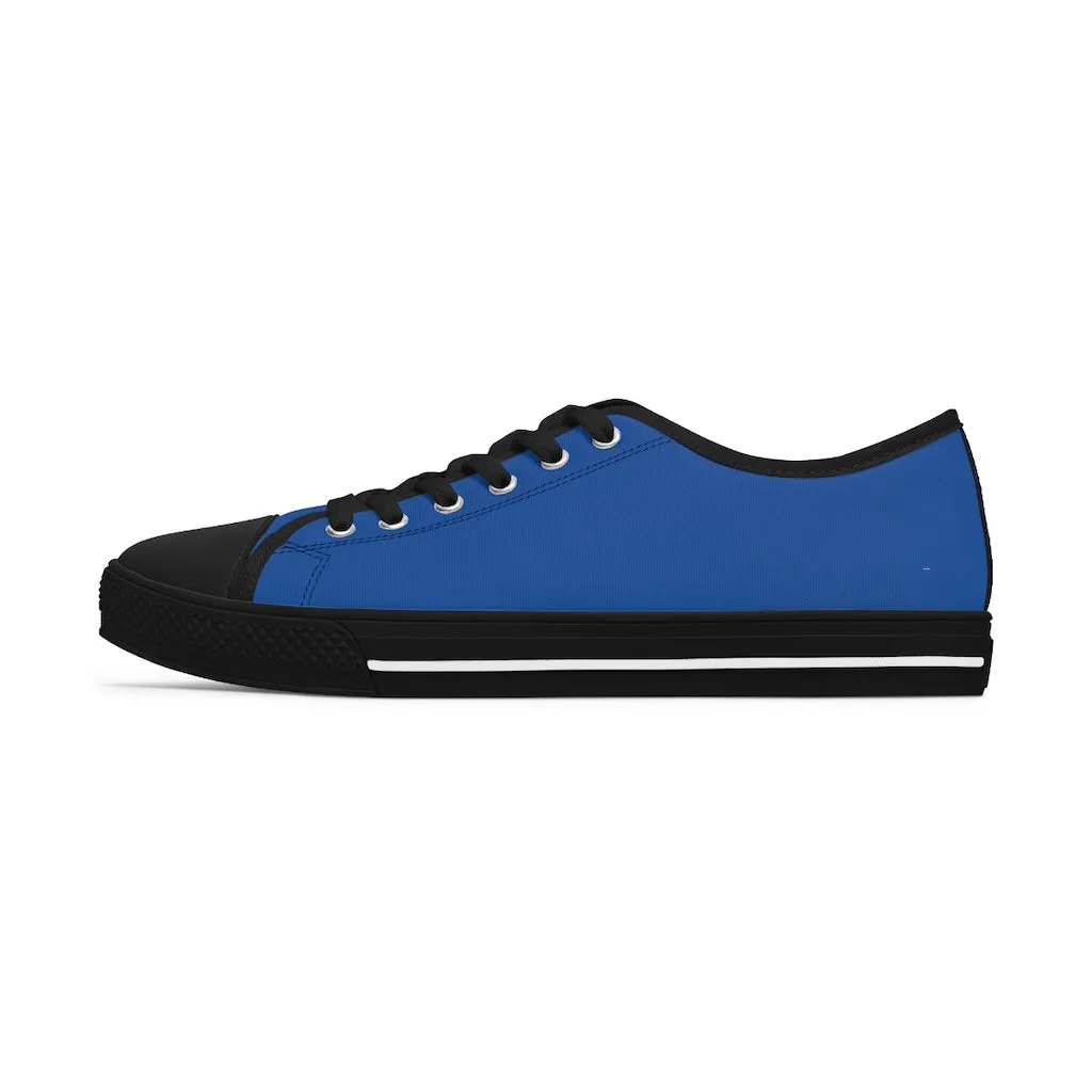 Dark Blue Best Ladies' Sneakers, Solid Color Women's Low Top Sneakers (US Size: 5.5-12)