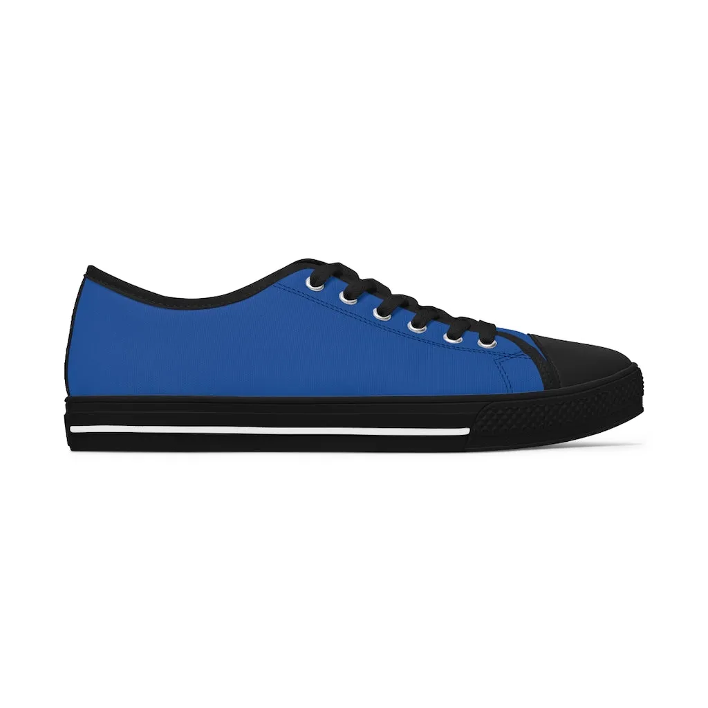 Dark Blue Best Ladies' Sneakers, Solid Color Women's Low Top Sneakers (US Size: 5.5-12)