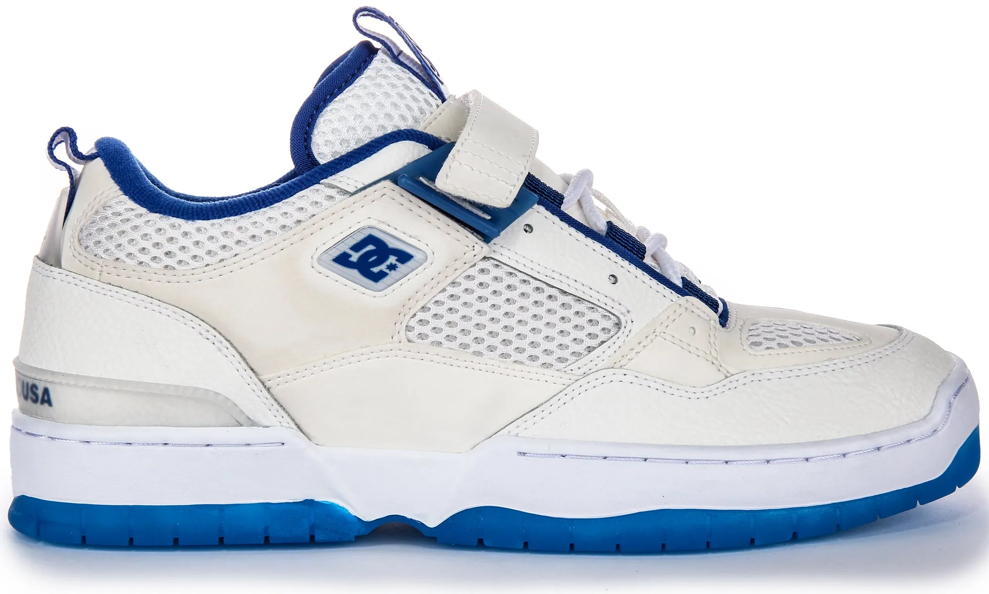 Dc Shoes Js 1 In White Blue For Men