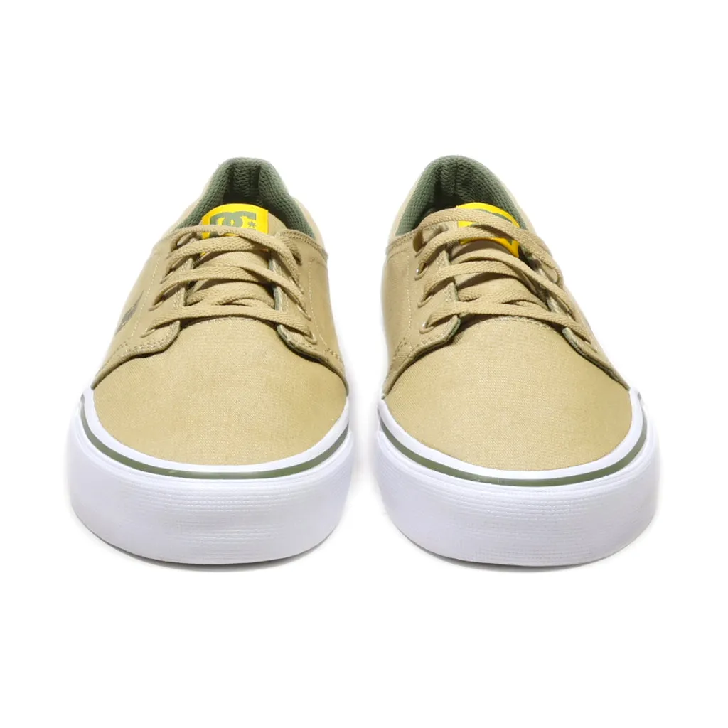 Dc Shoes Trase Se Low-Top Sneakers Canvas Yellow Colour For Men