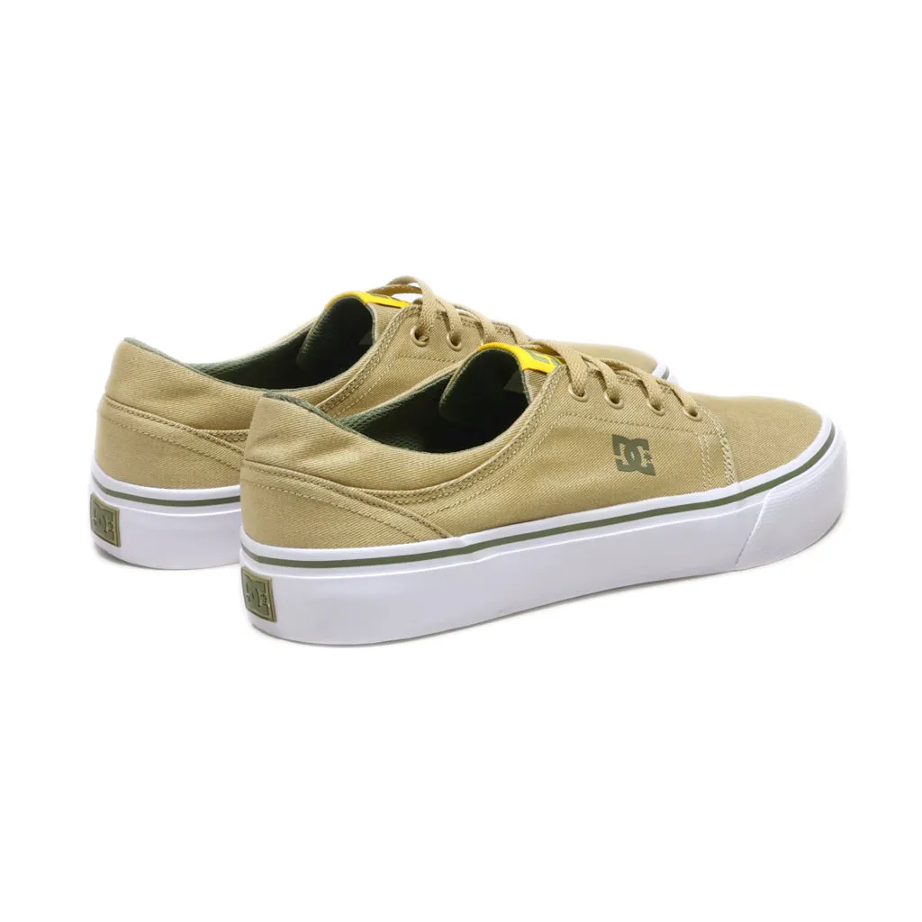 Dc Shoes Trase Se Low-Top Sneakers Canvas Yellow Colour For Men