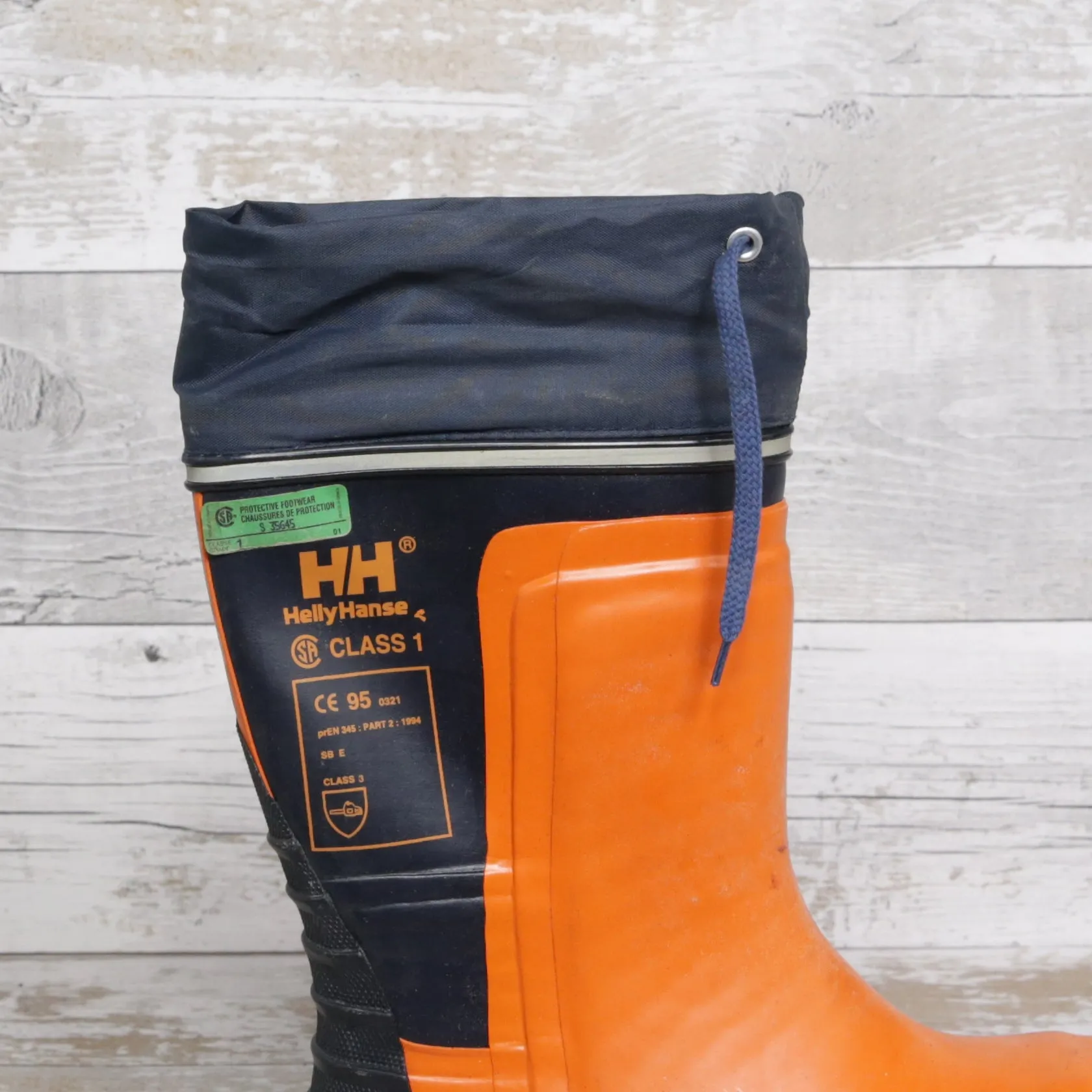 De-Branded Steel Toe Cap Chainsaw Class 3 Wellington Boots UK5.5