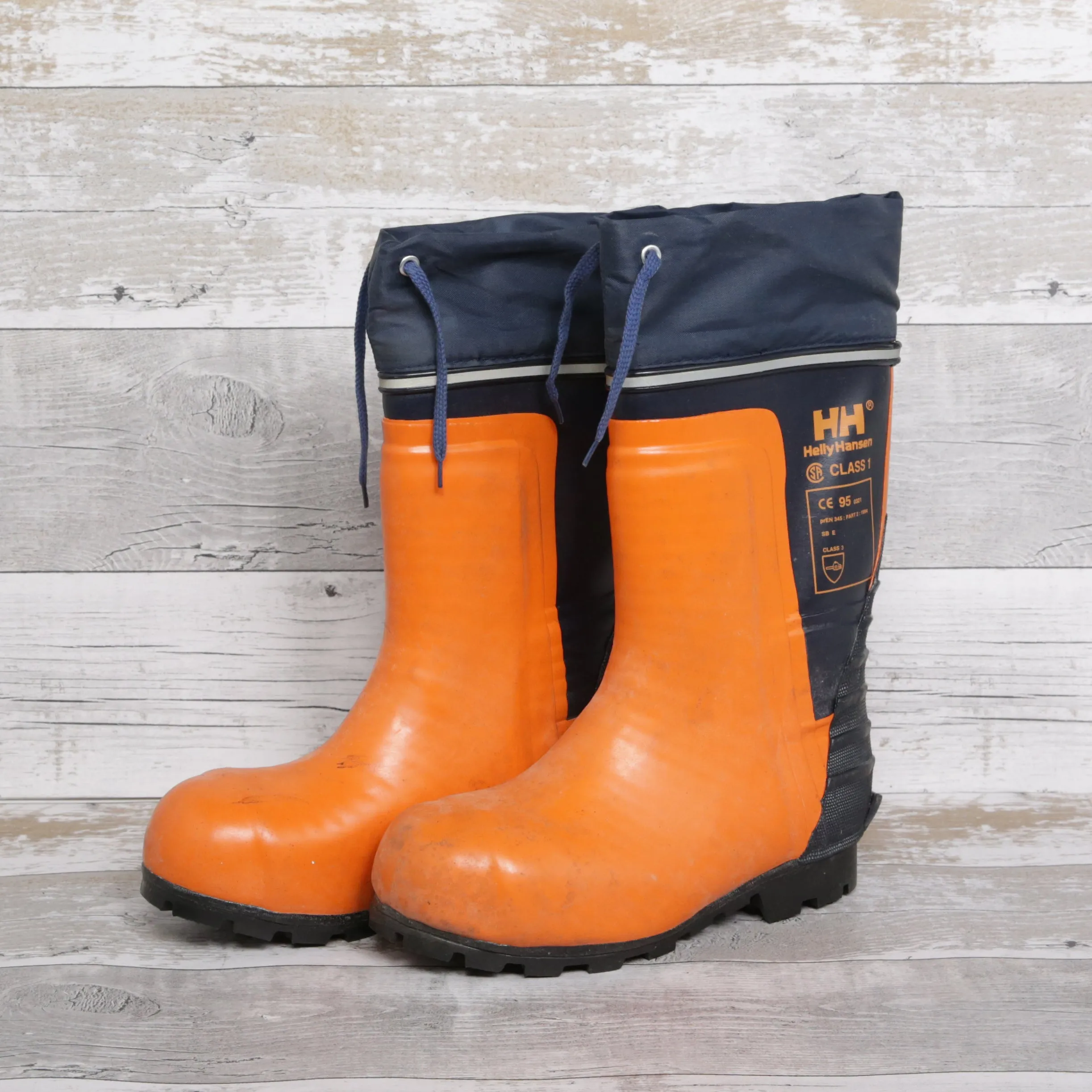 De-Branded Steel Toe Cap Chainsaw Class 3 Wellington Boots UK5.5